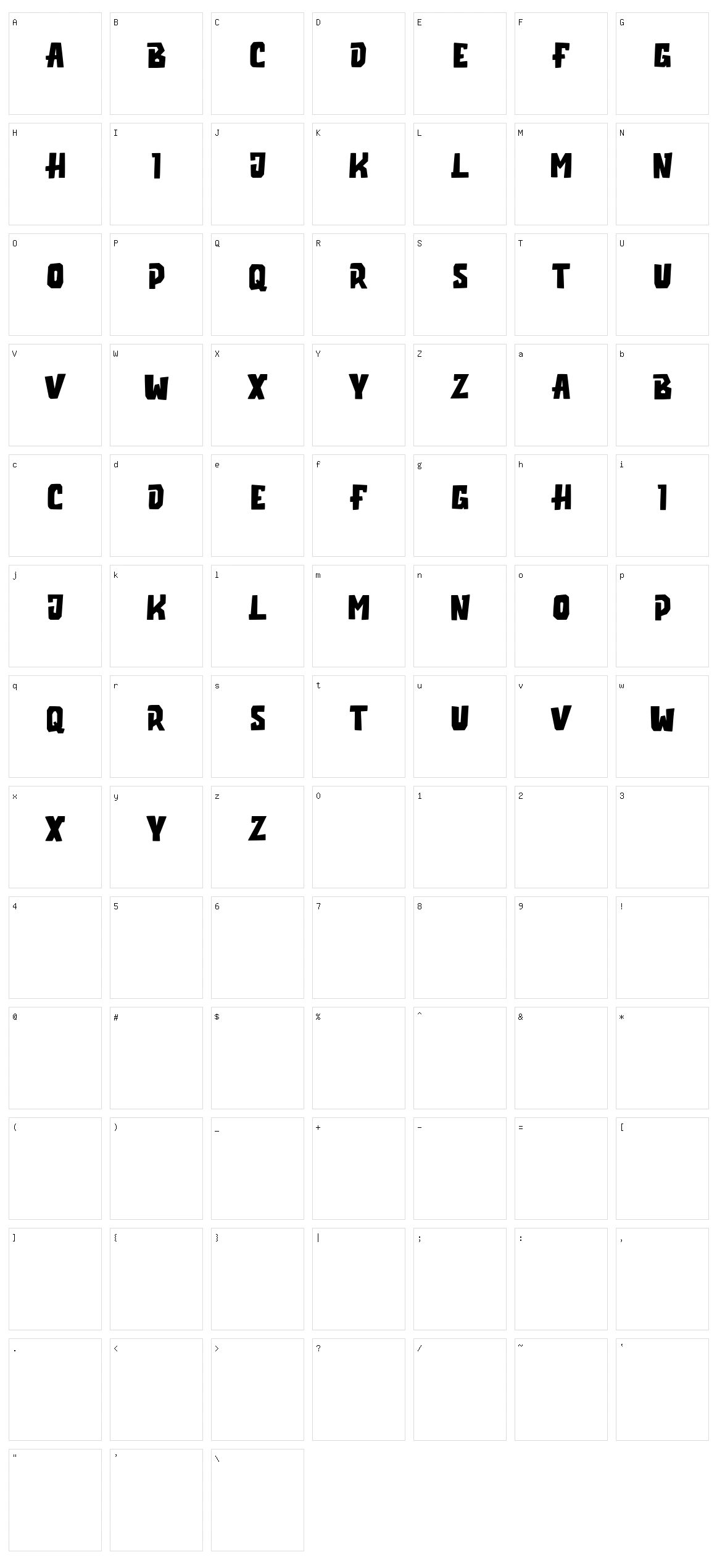 Hekson Character Set
