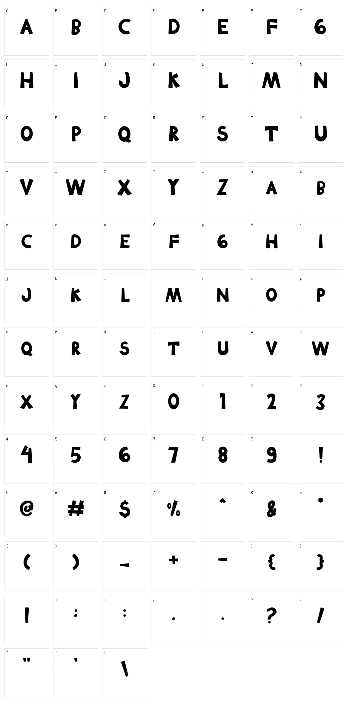 Helko Character Set