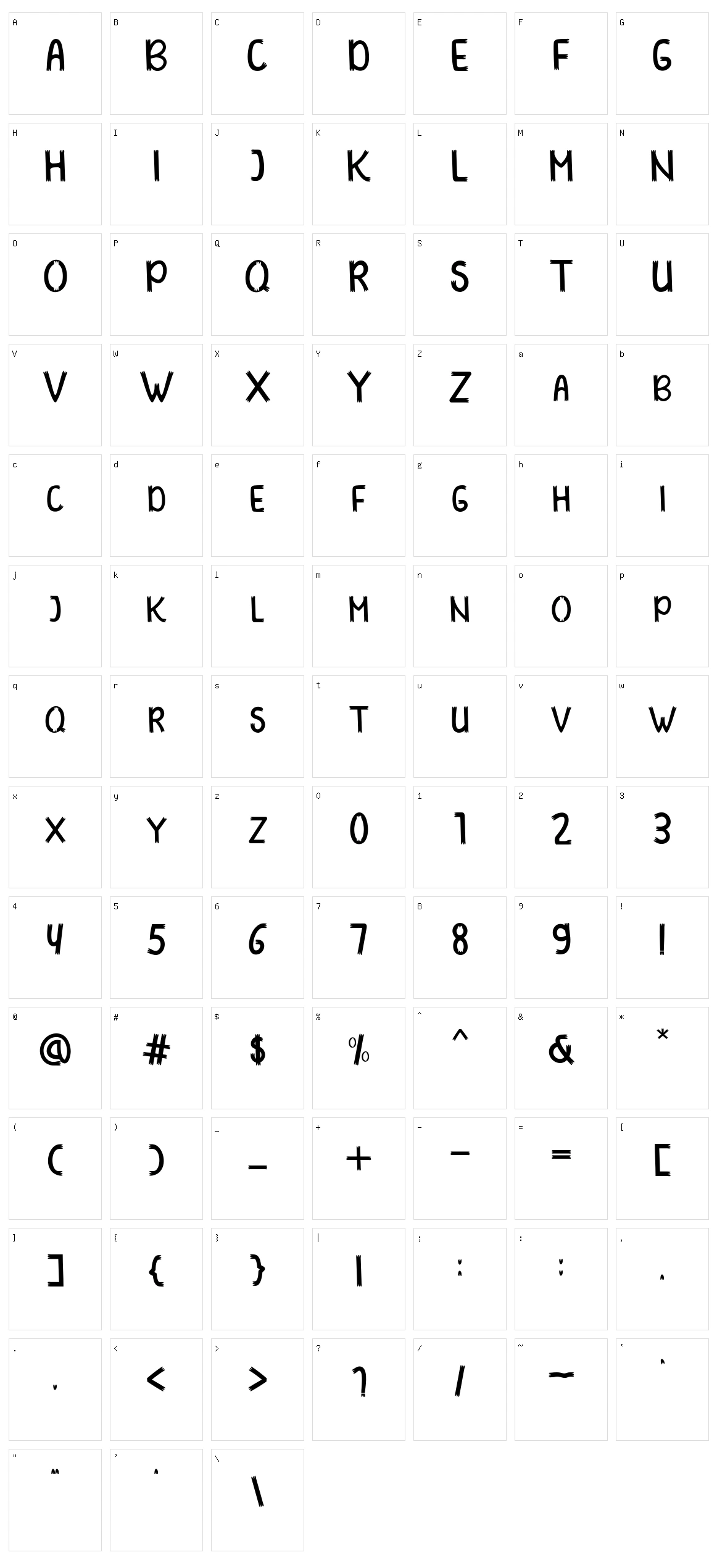Hello Crocodilo Character Set