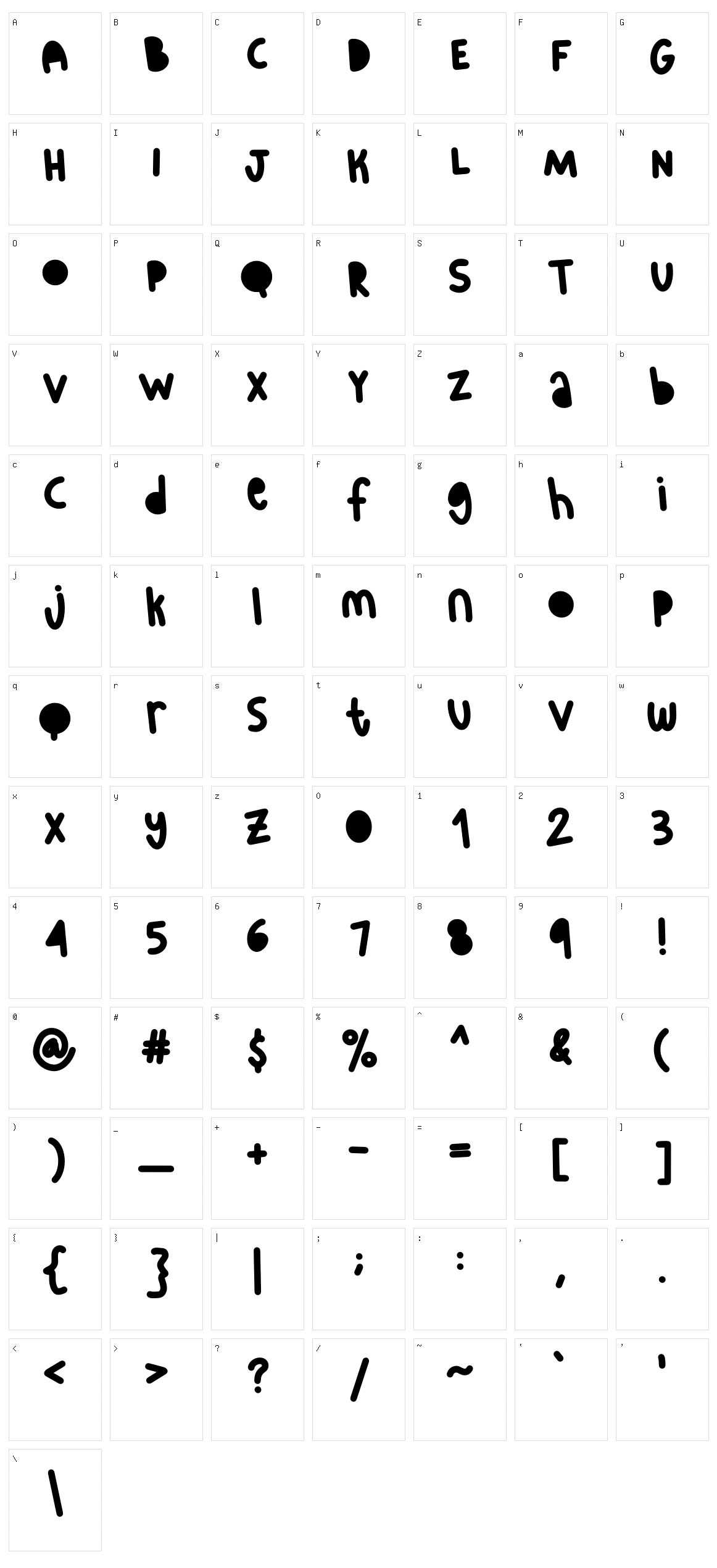 Hello Prawita Character Set
