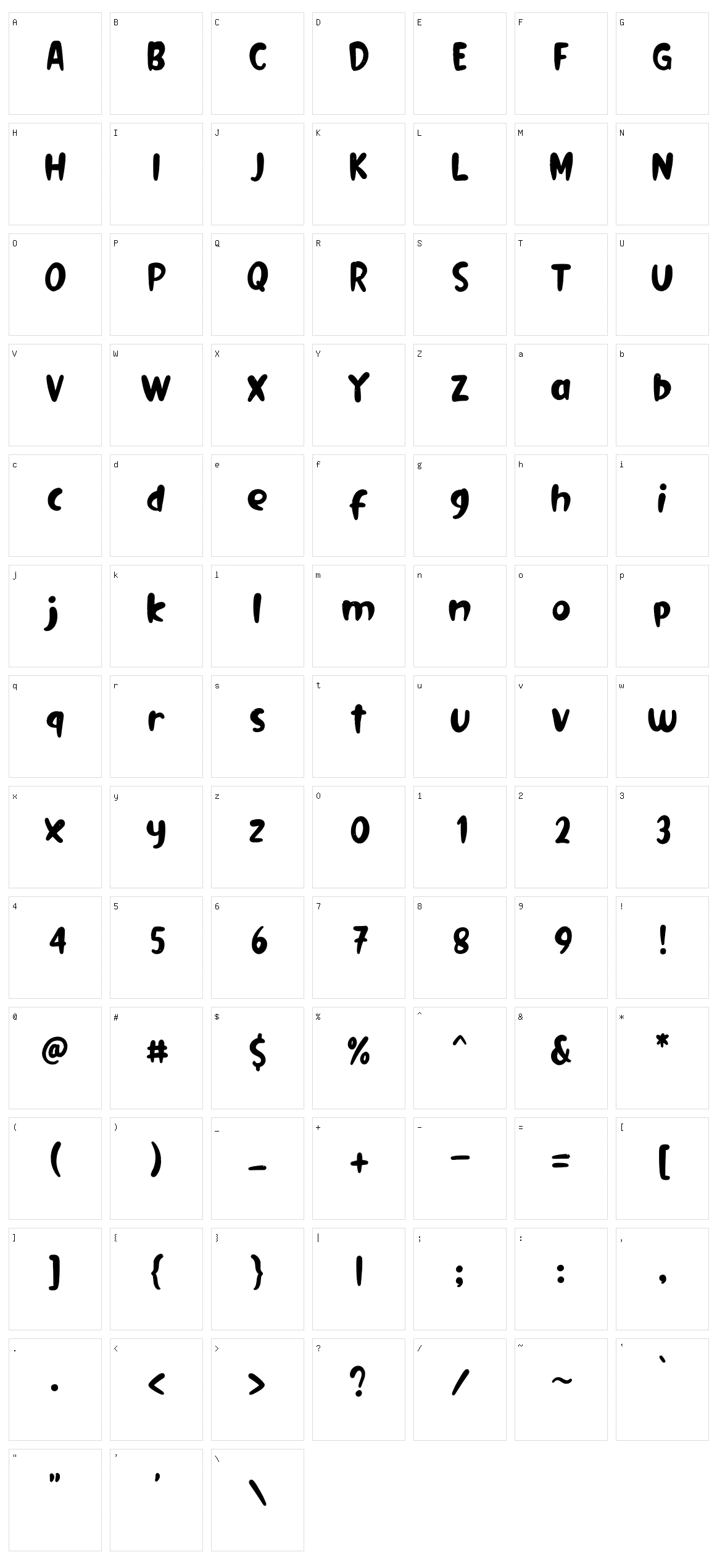 Hellobay Character Set