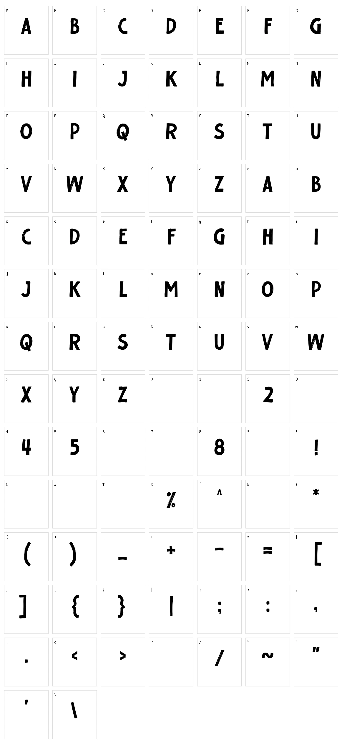 Heran Character Set