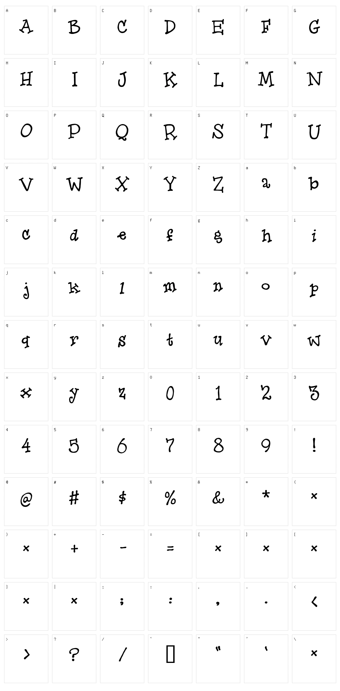 Hero Of Fools Character Set