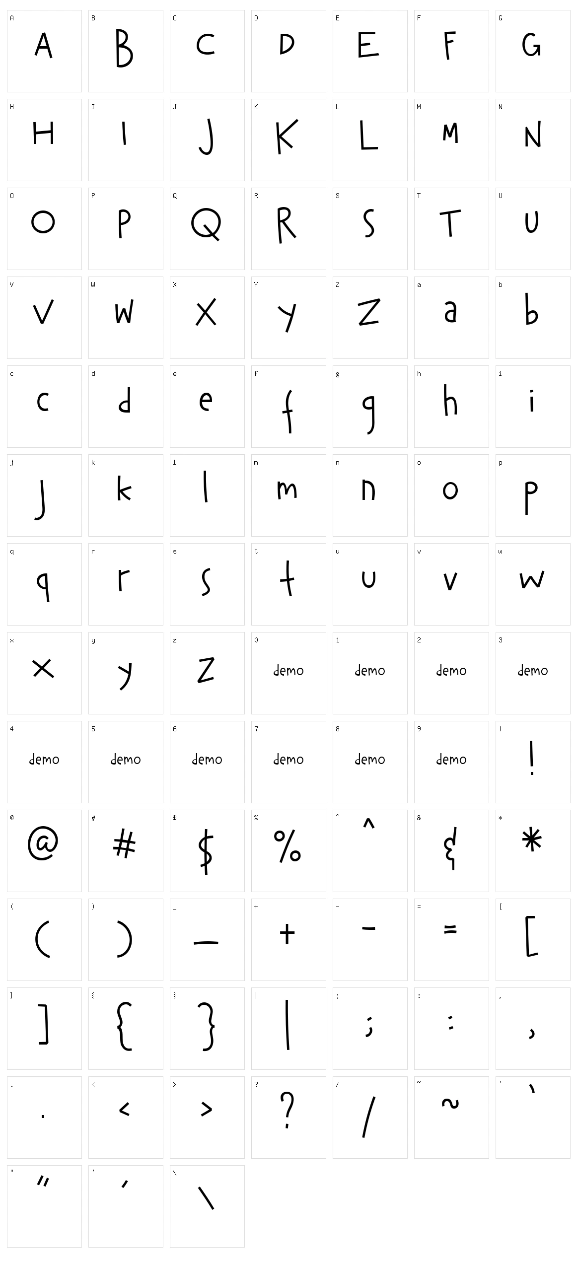Hey Kiddo Character Set