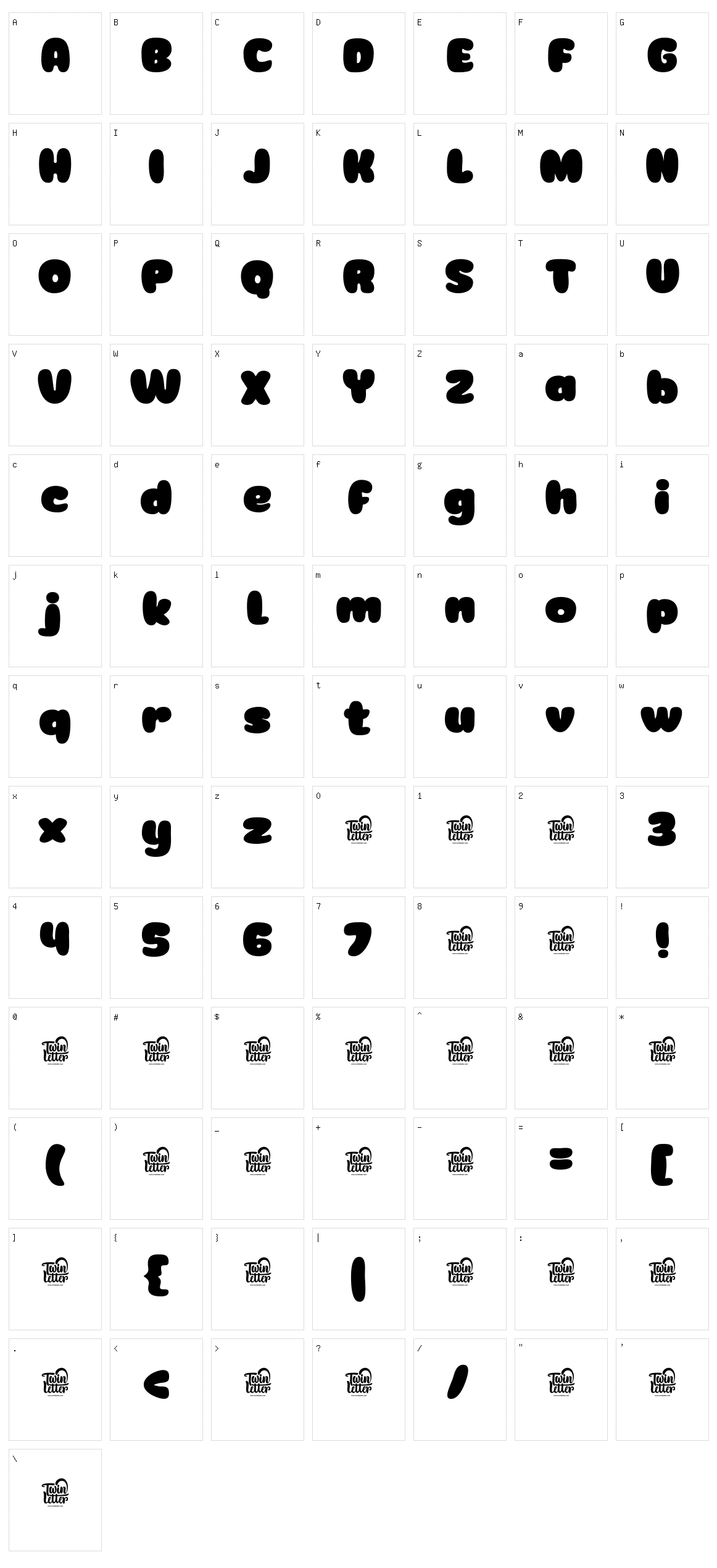 Heycaz Character Set