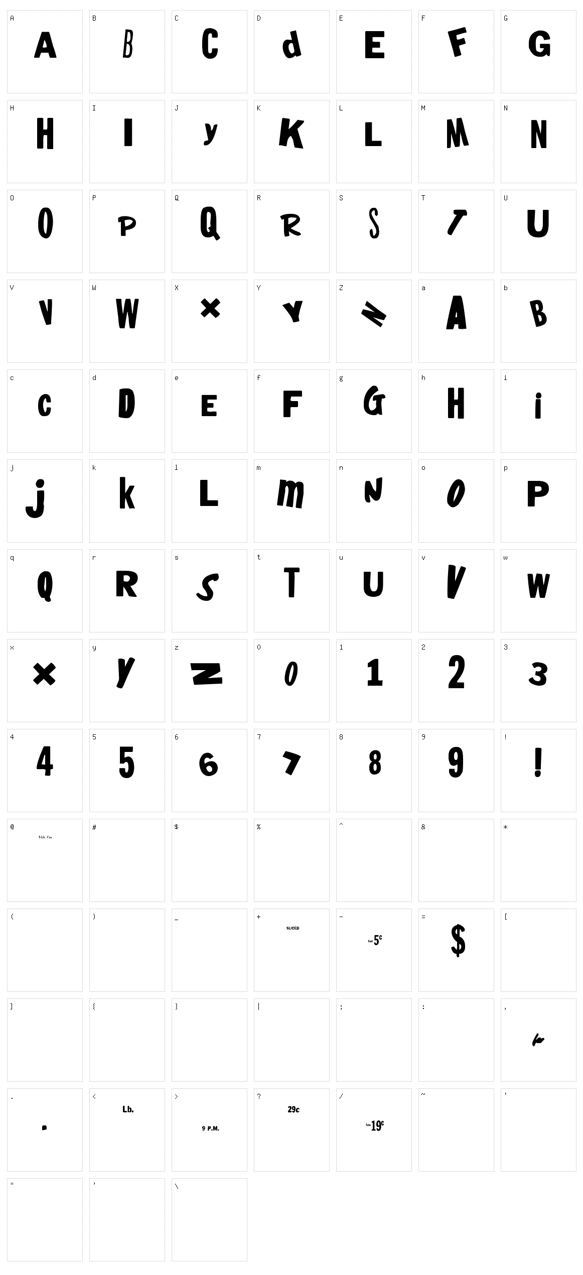 HeyMom! HeyDad! Character Set