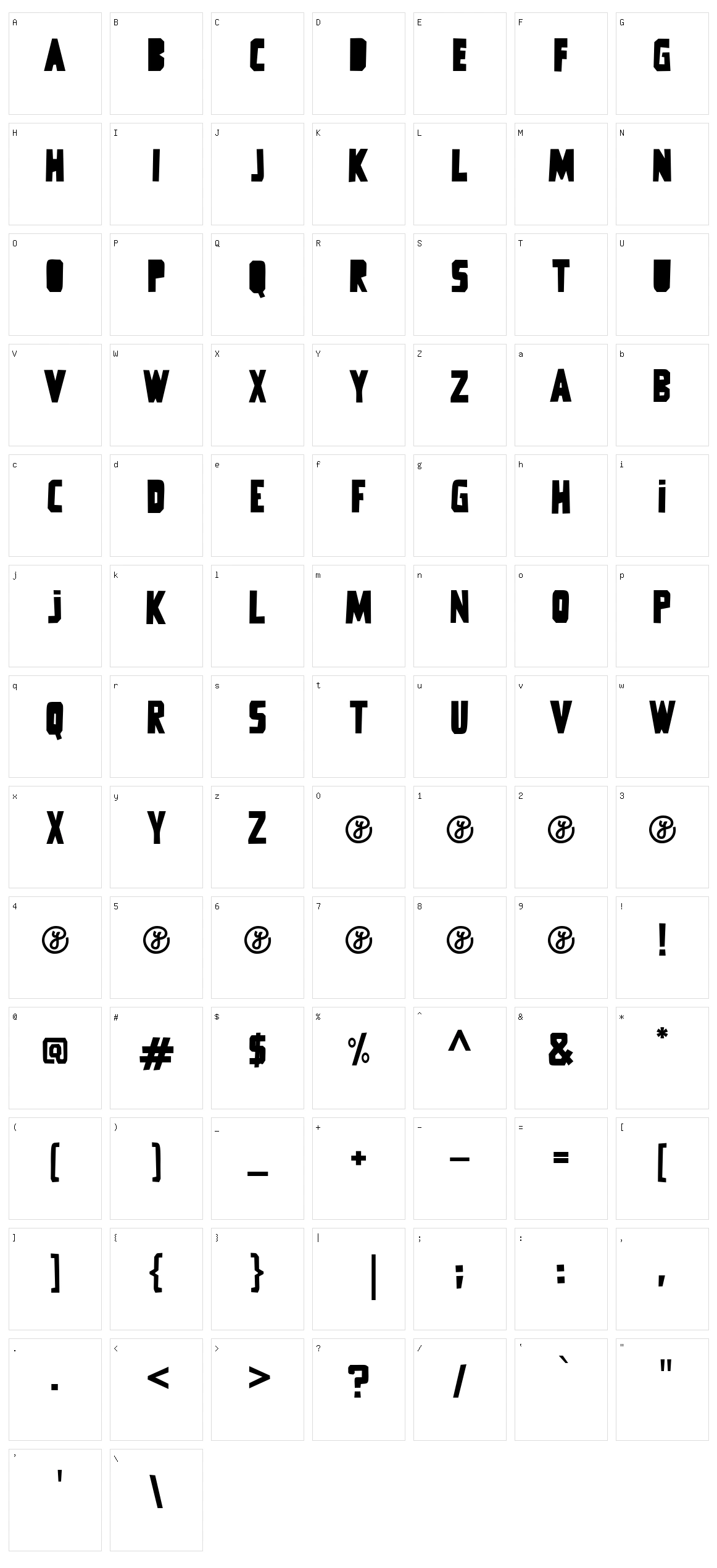Hi TV Character Set