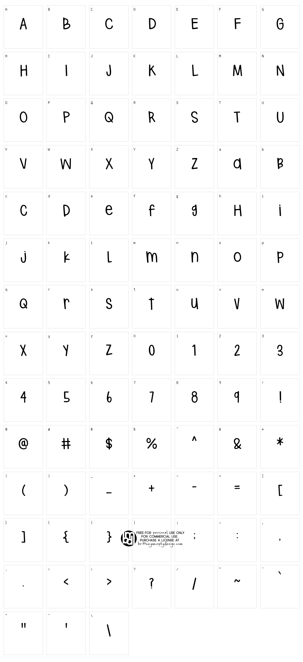 Hodgepodgery Character Set