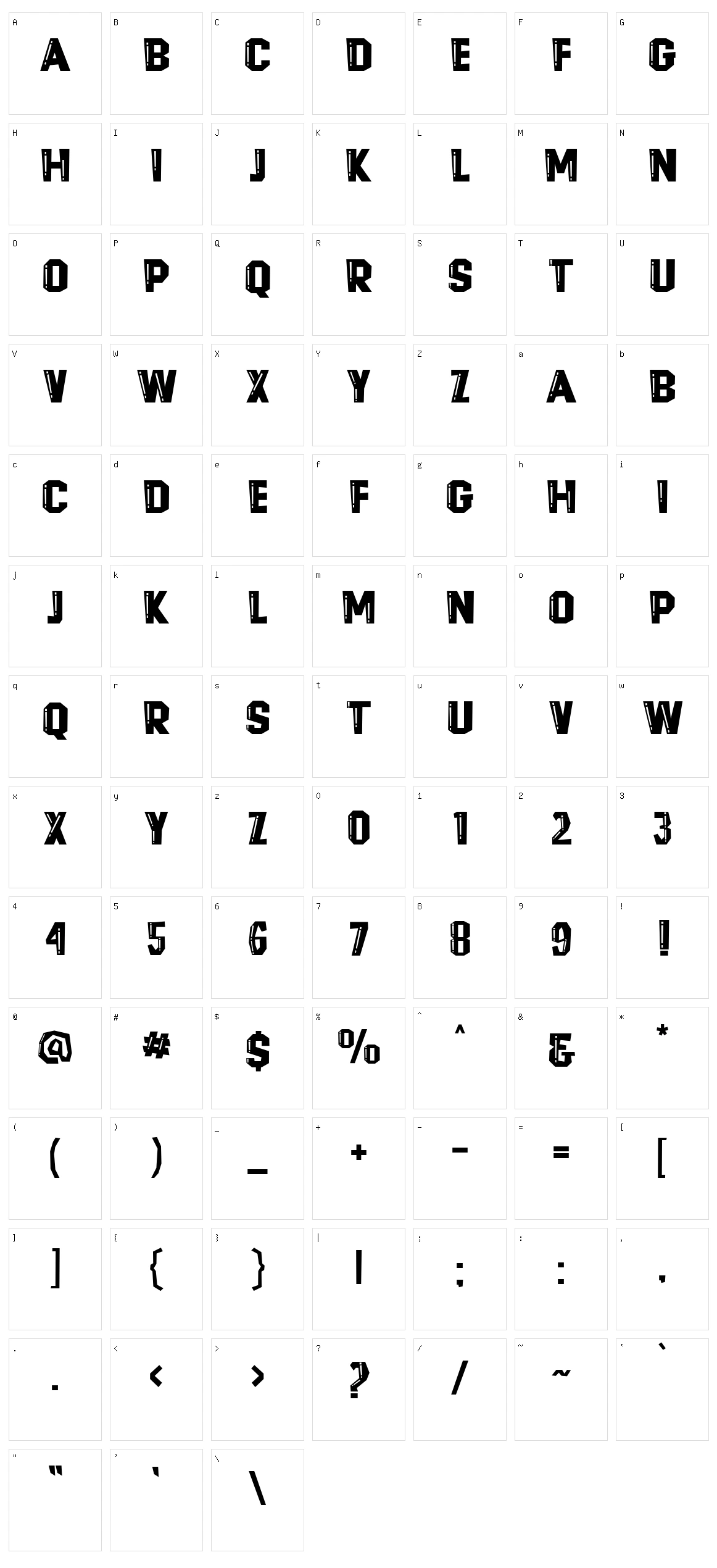 Hodlers Character Set