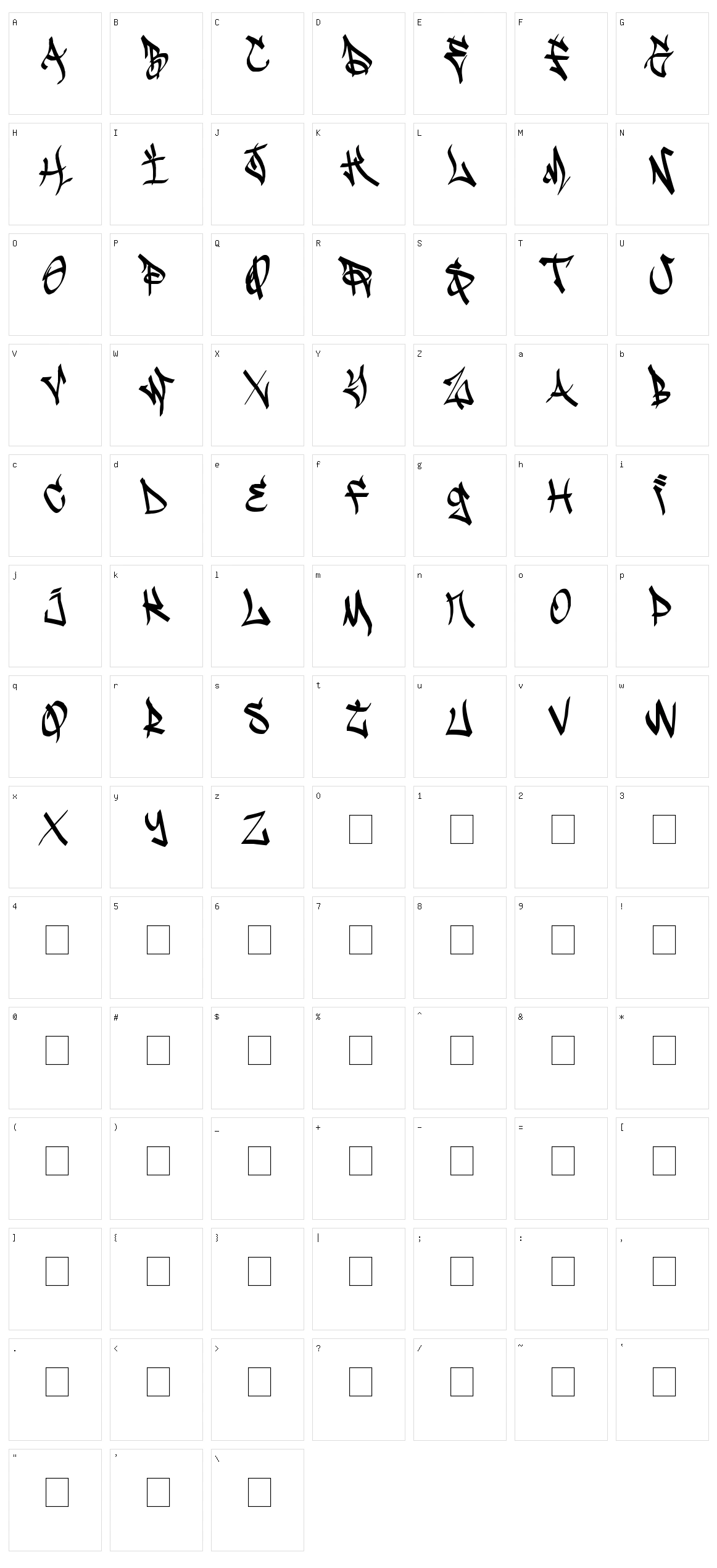 Sadoc Wild Character Set