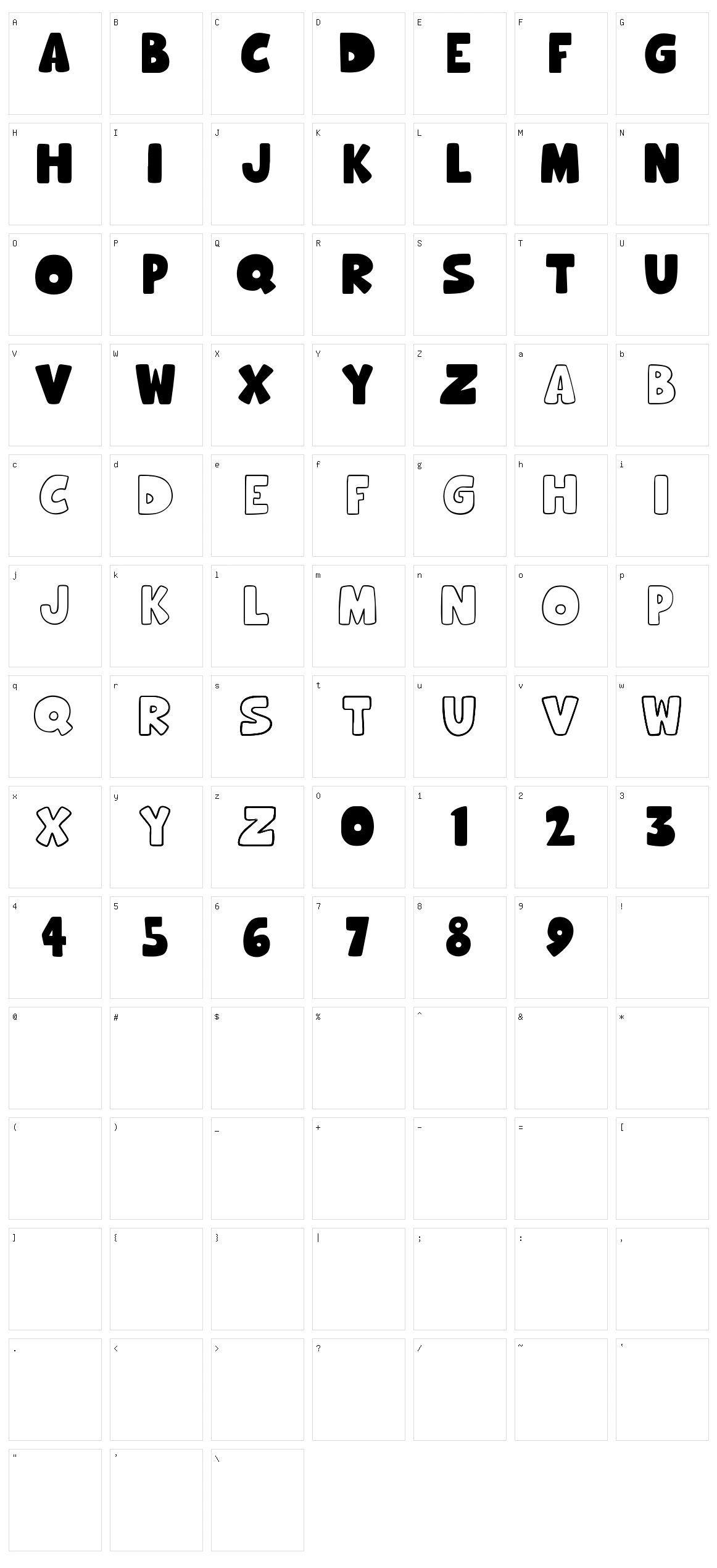 Hooman World Character Set
