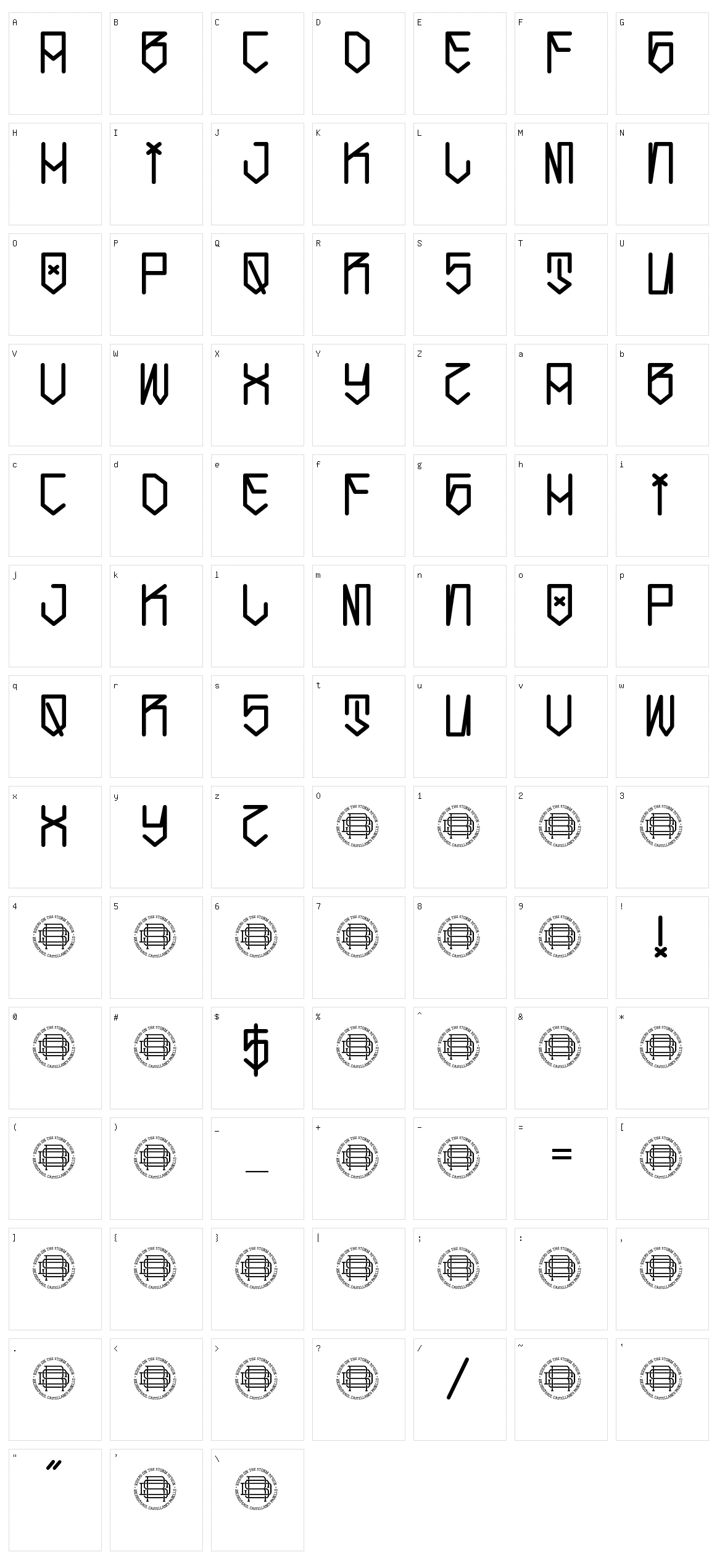 Cholo Letters Character Set