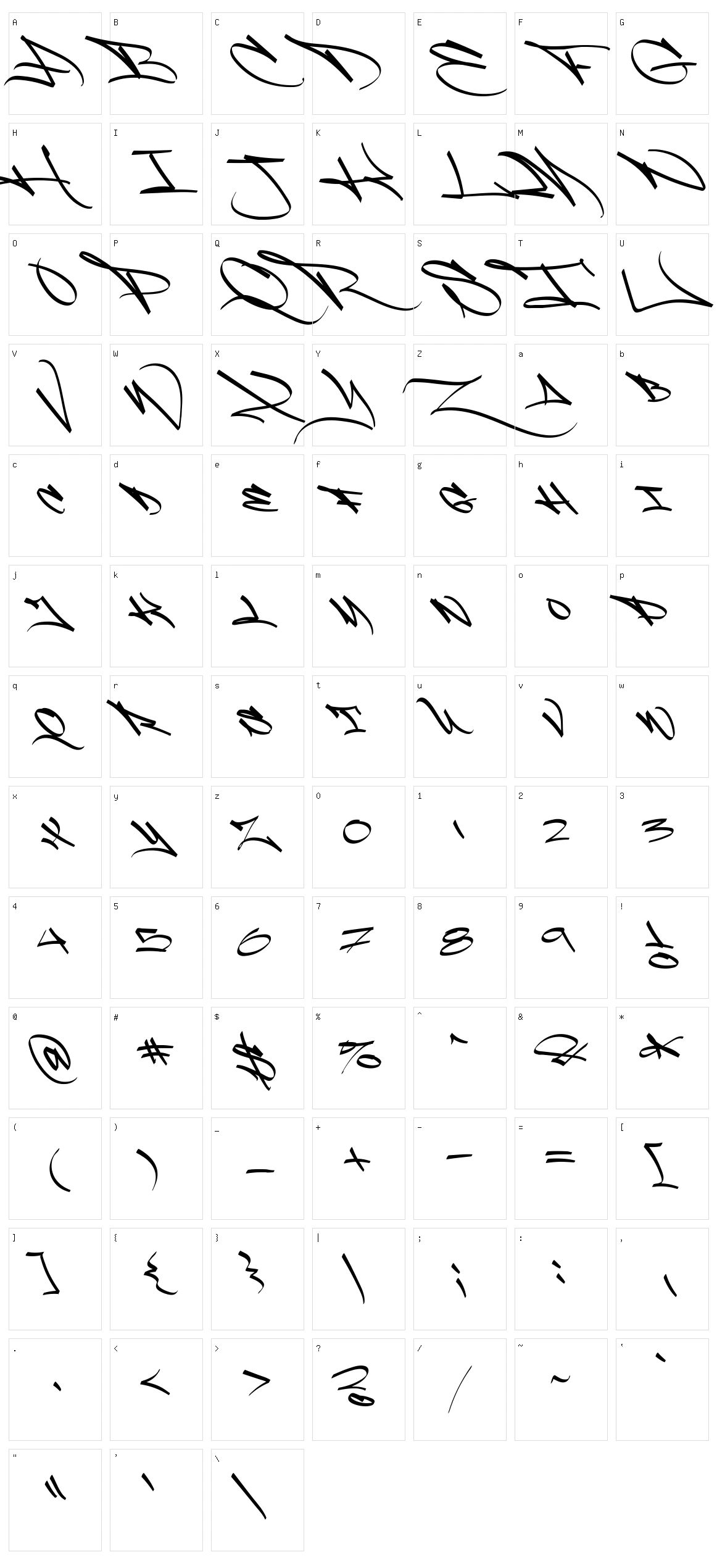 Light Wandals Character Set