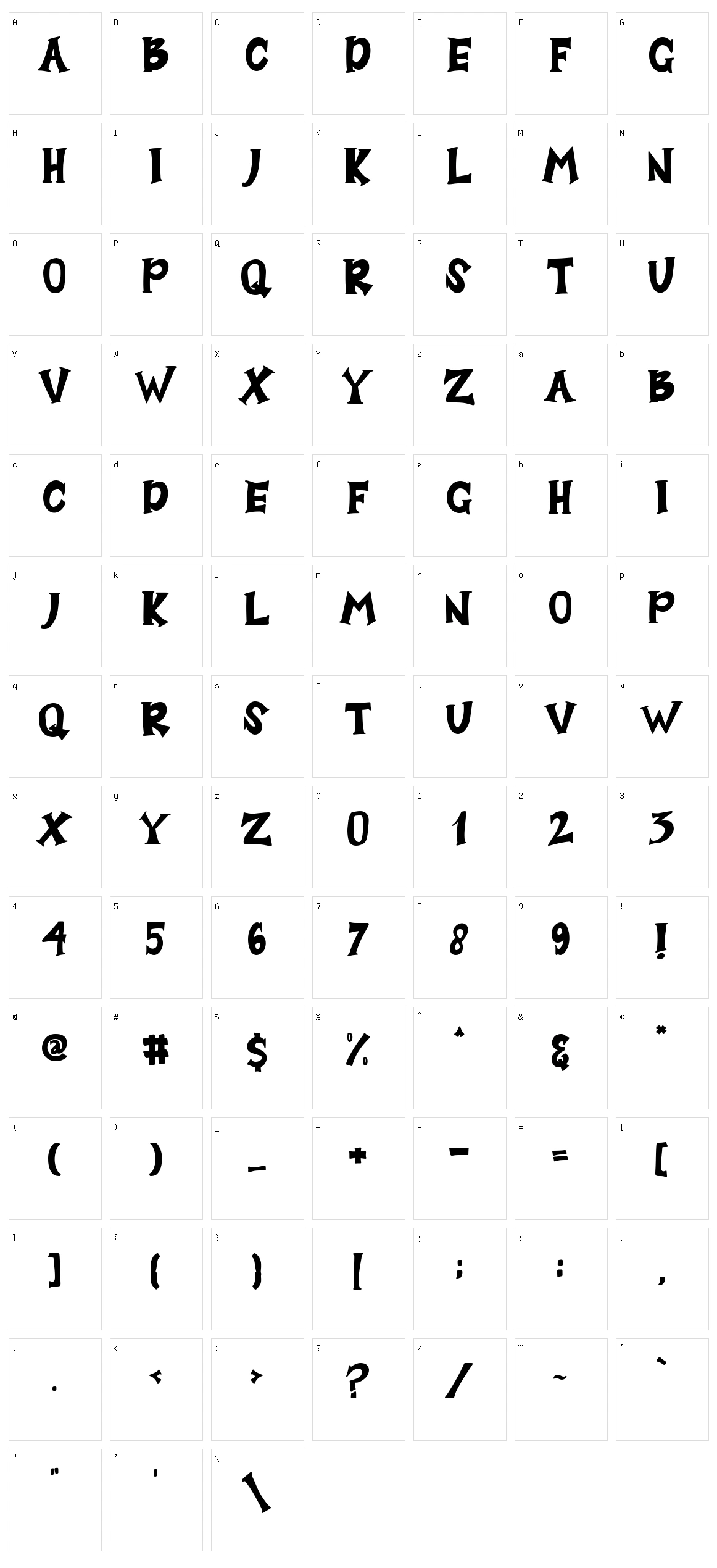 Hungry Beast Character Set