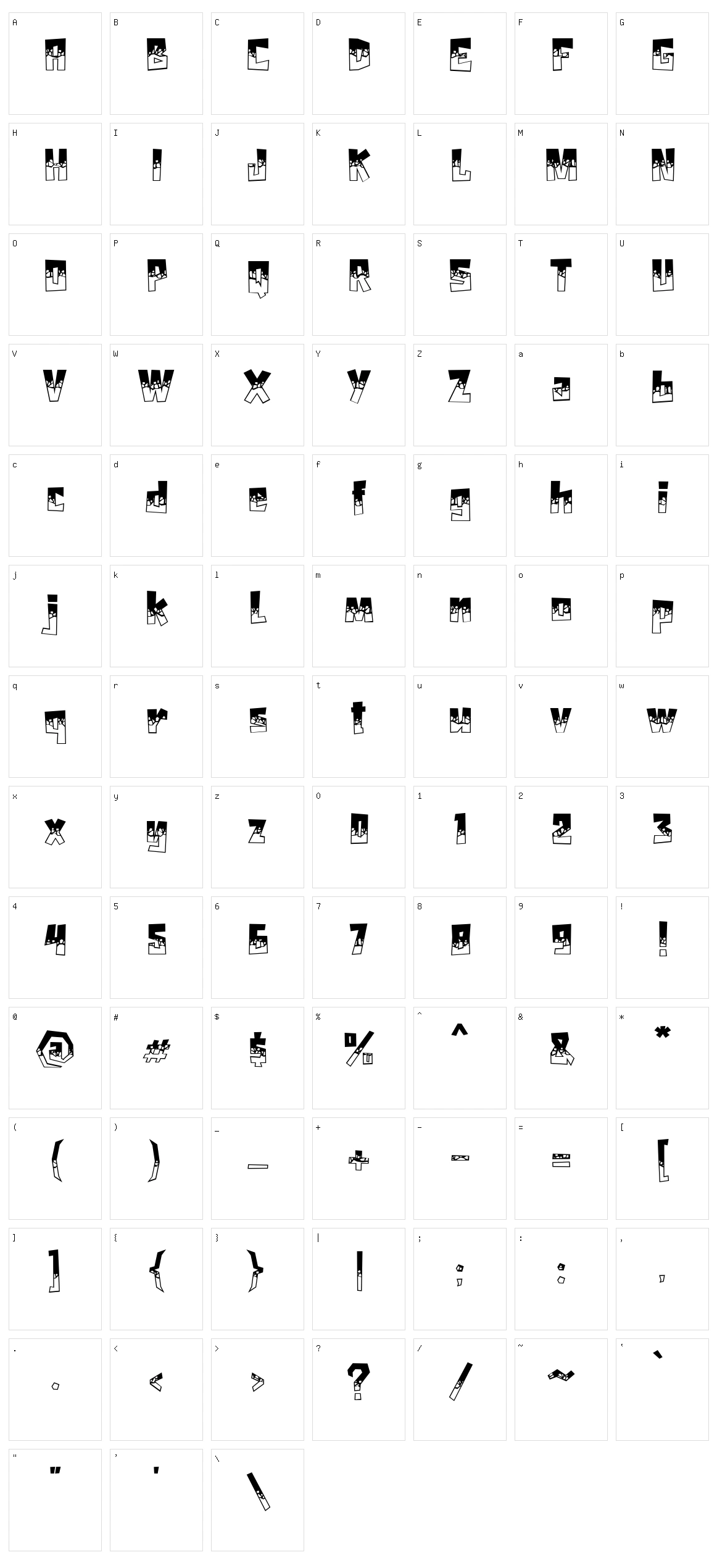 Hyper Block Character Set