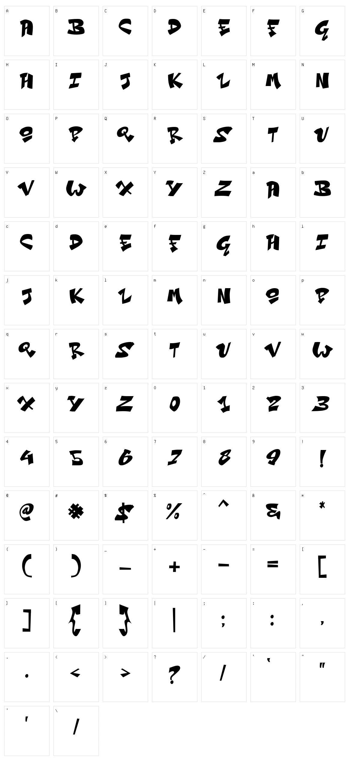 Vope Dome Character Set
