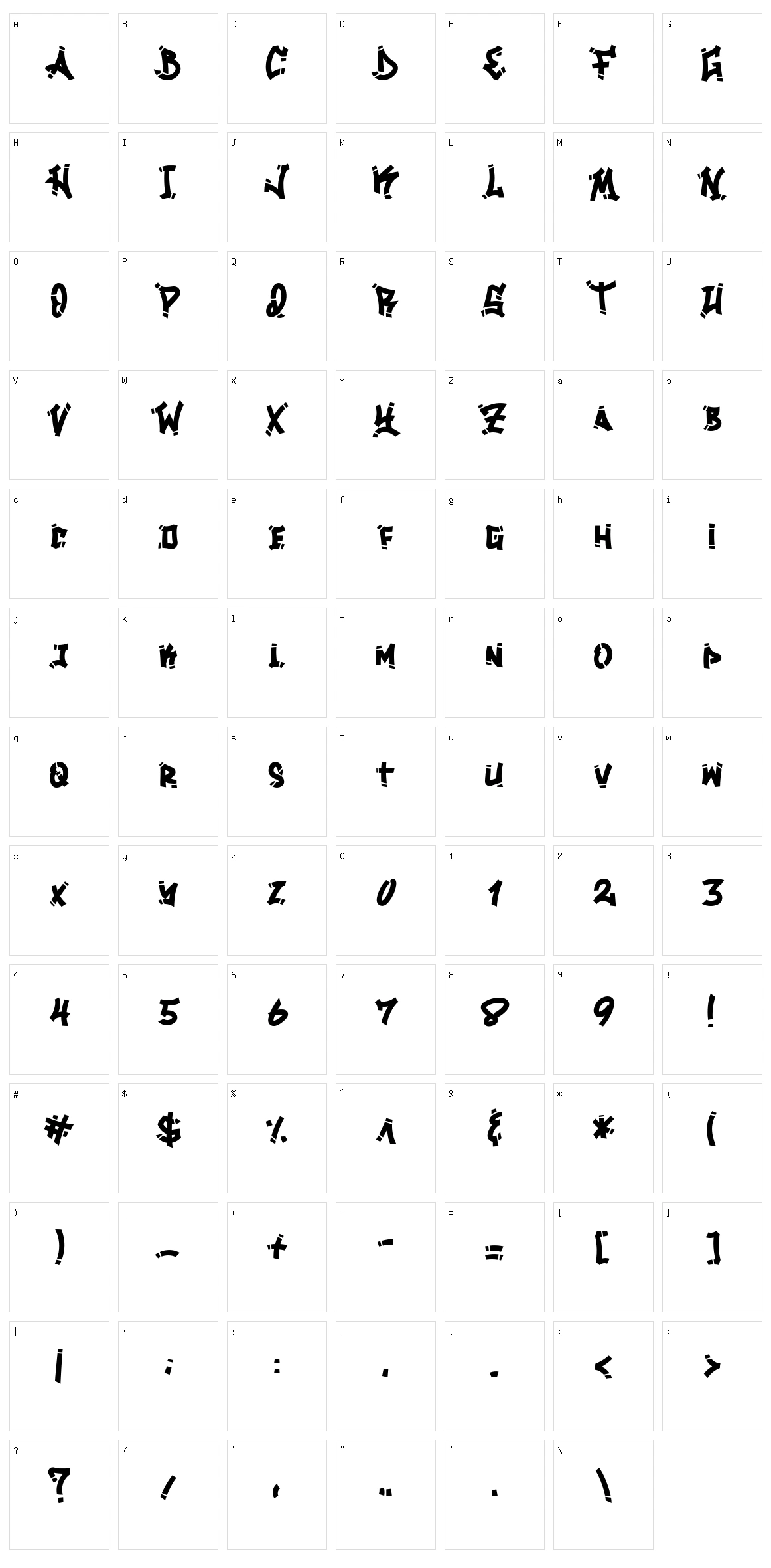 Losdol Character Set