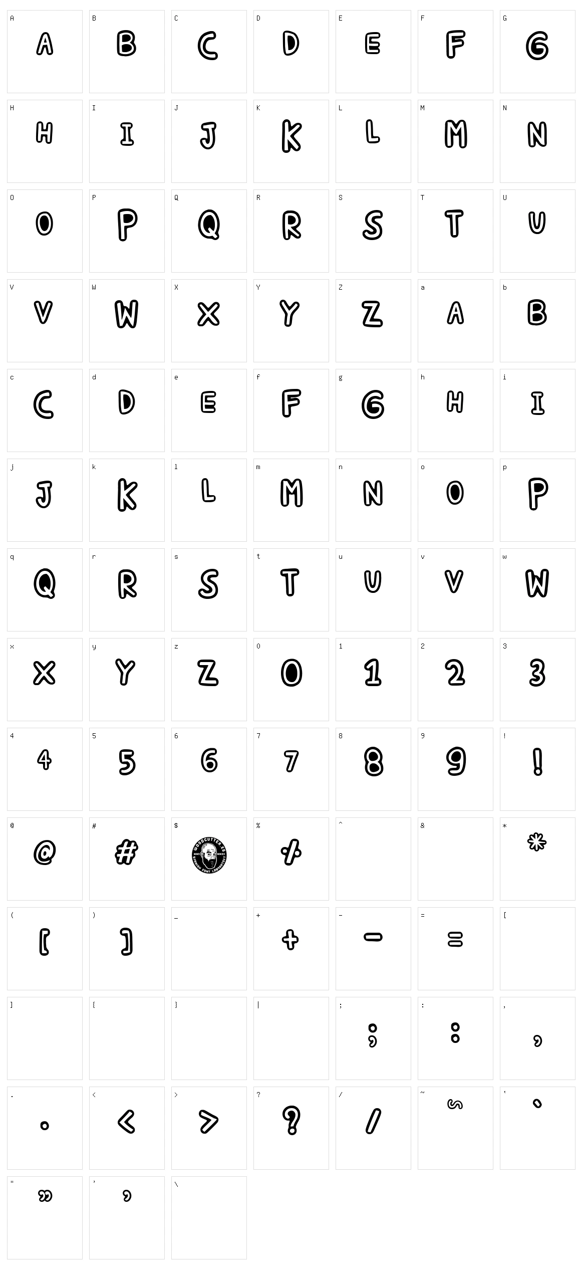 Isla de Tabarca Character Set