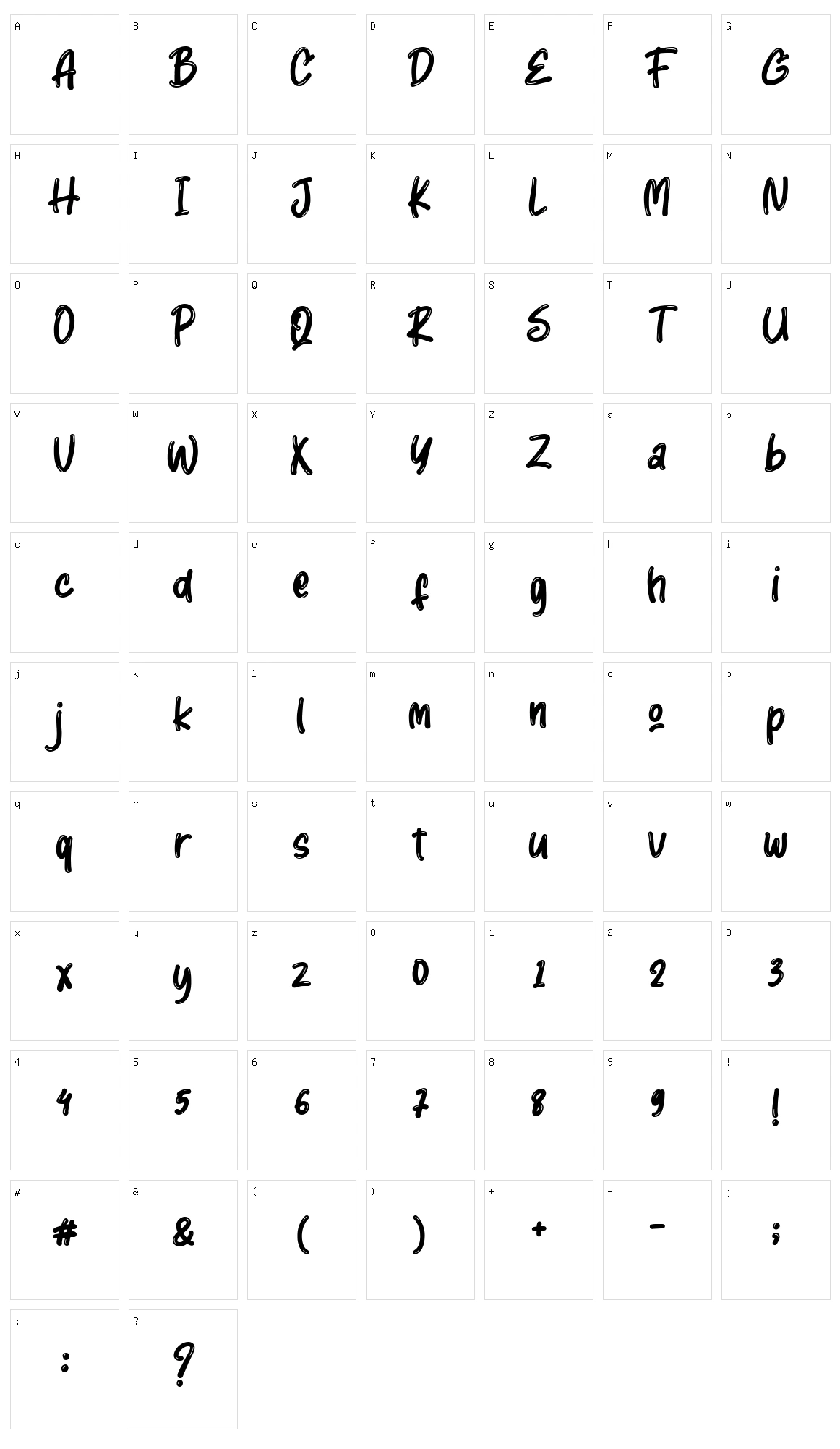 Jack Haylo Character Set