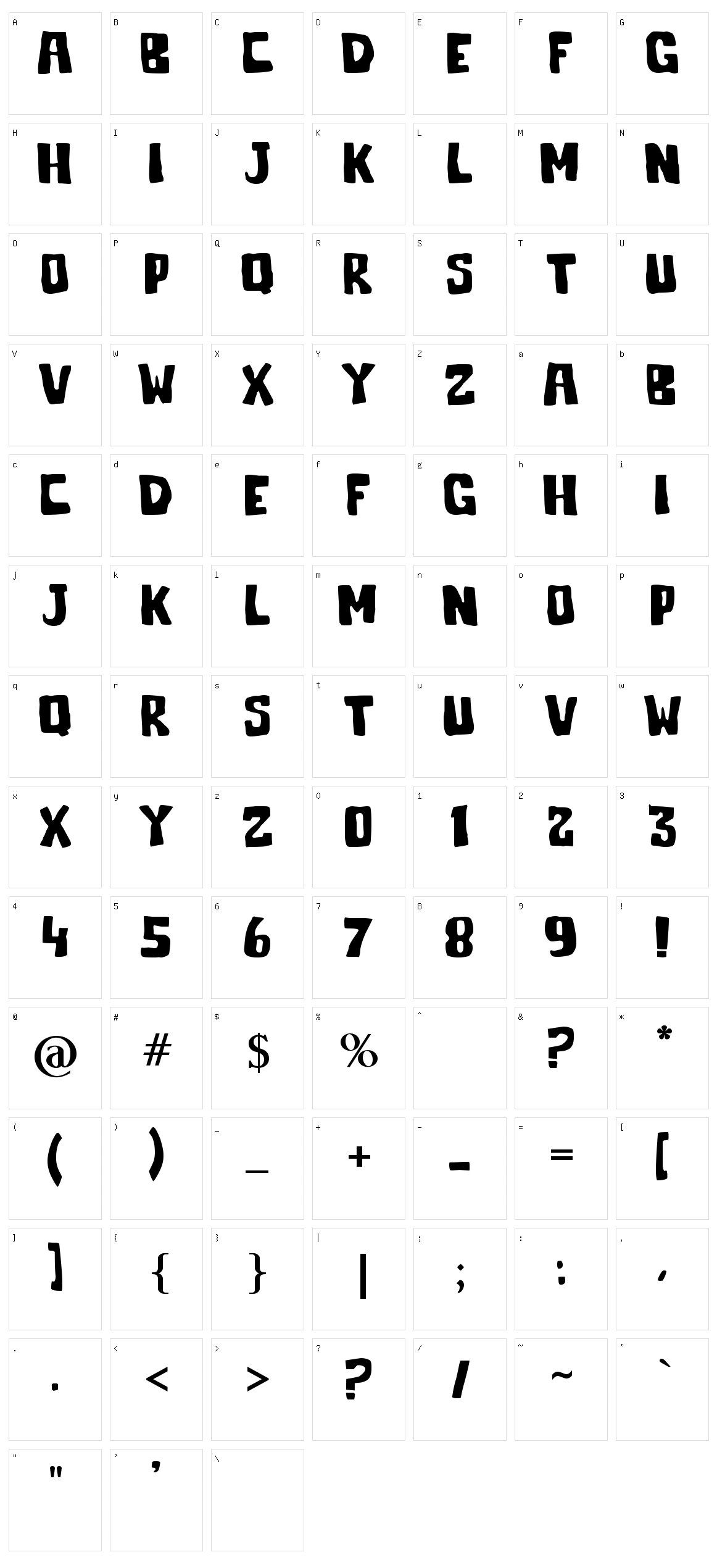Jelek Character Set
