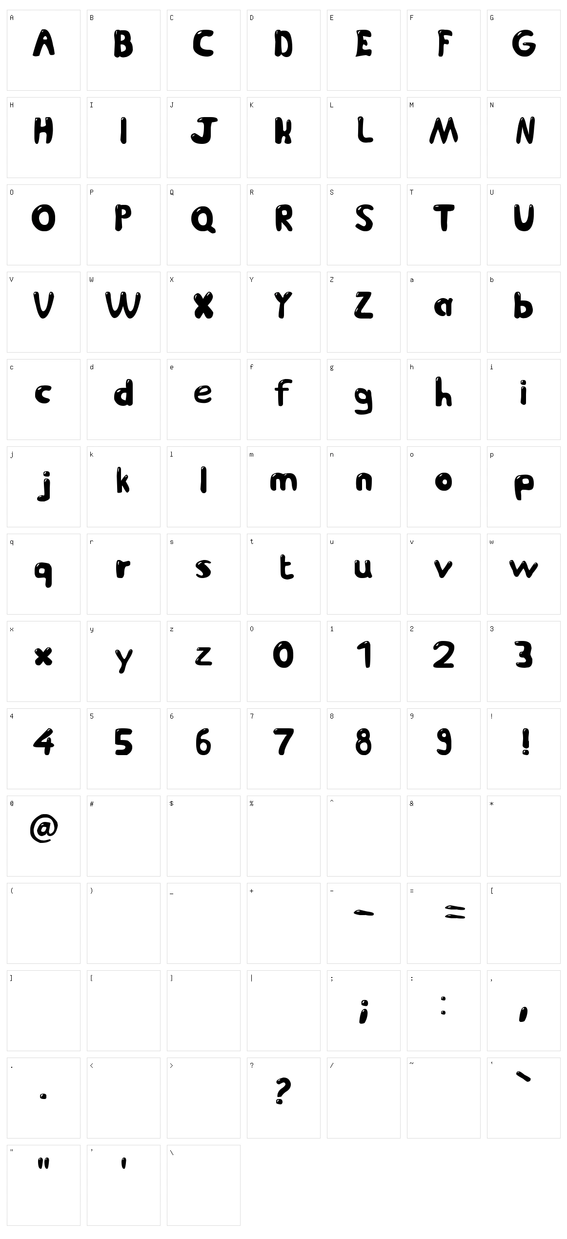 Jetmix Character Set