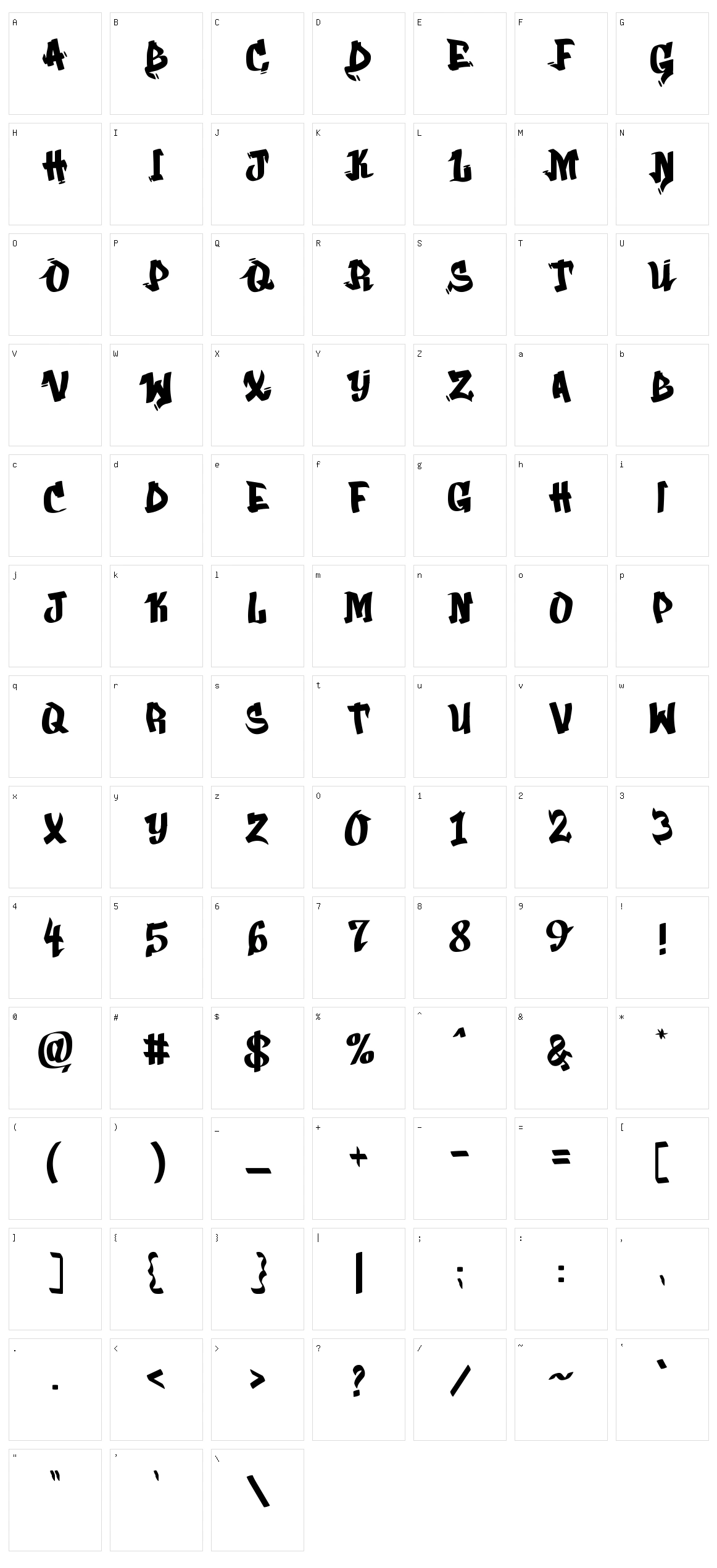 Babayaro Character Set