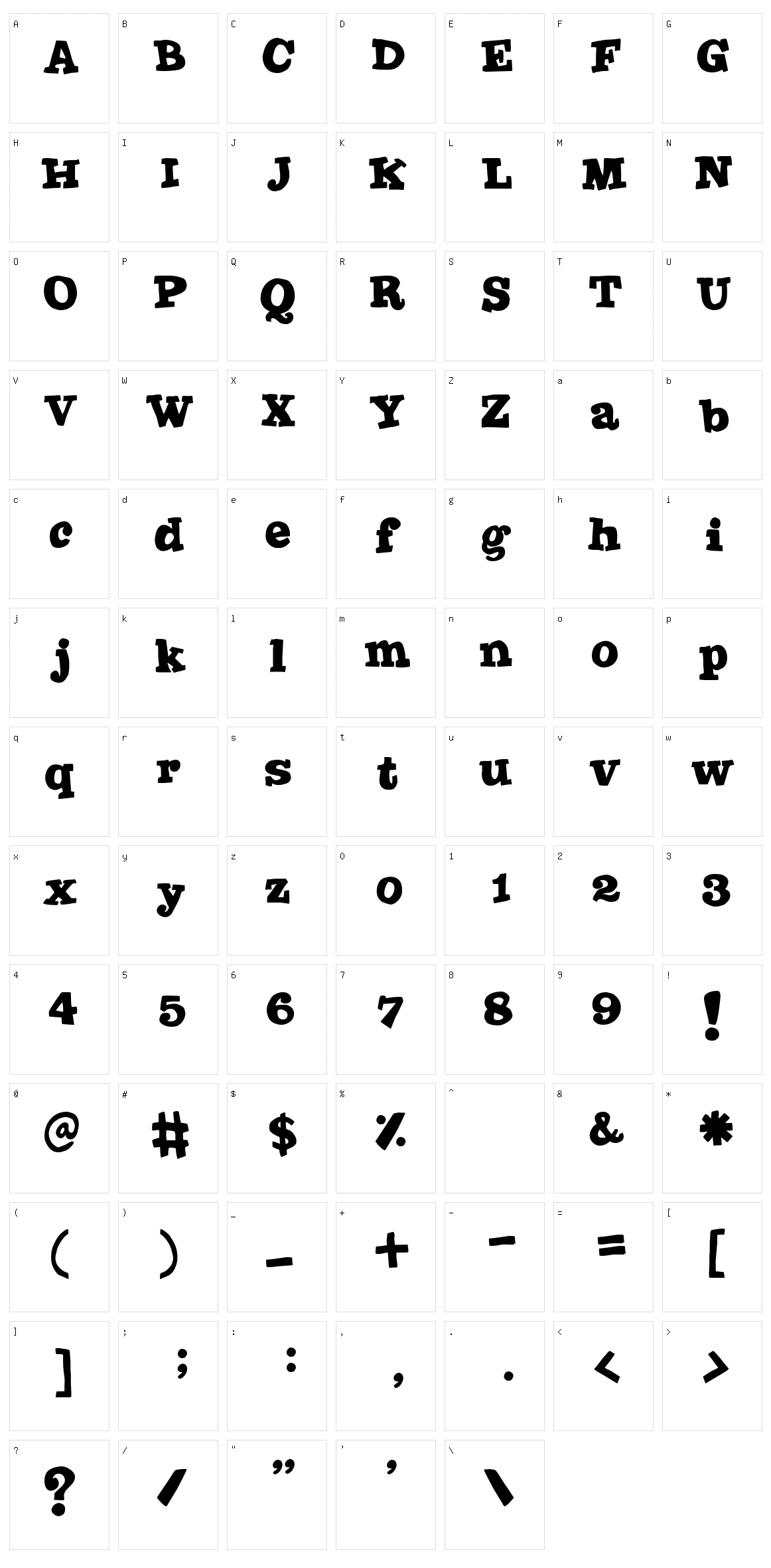Joint by Pizzadude Character Set