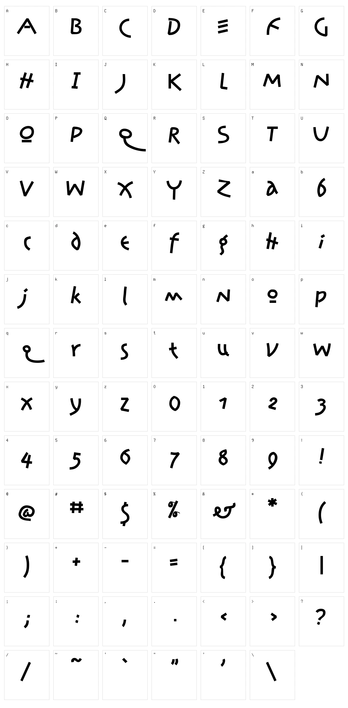 Jonas Character Set