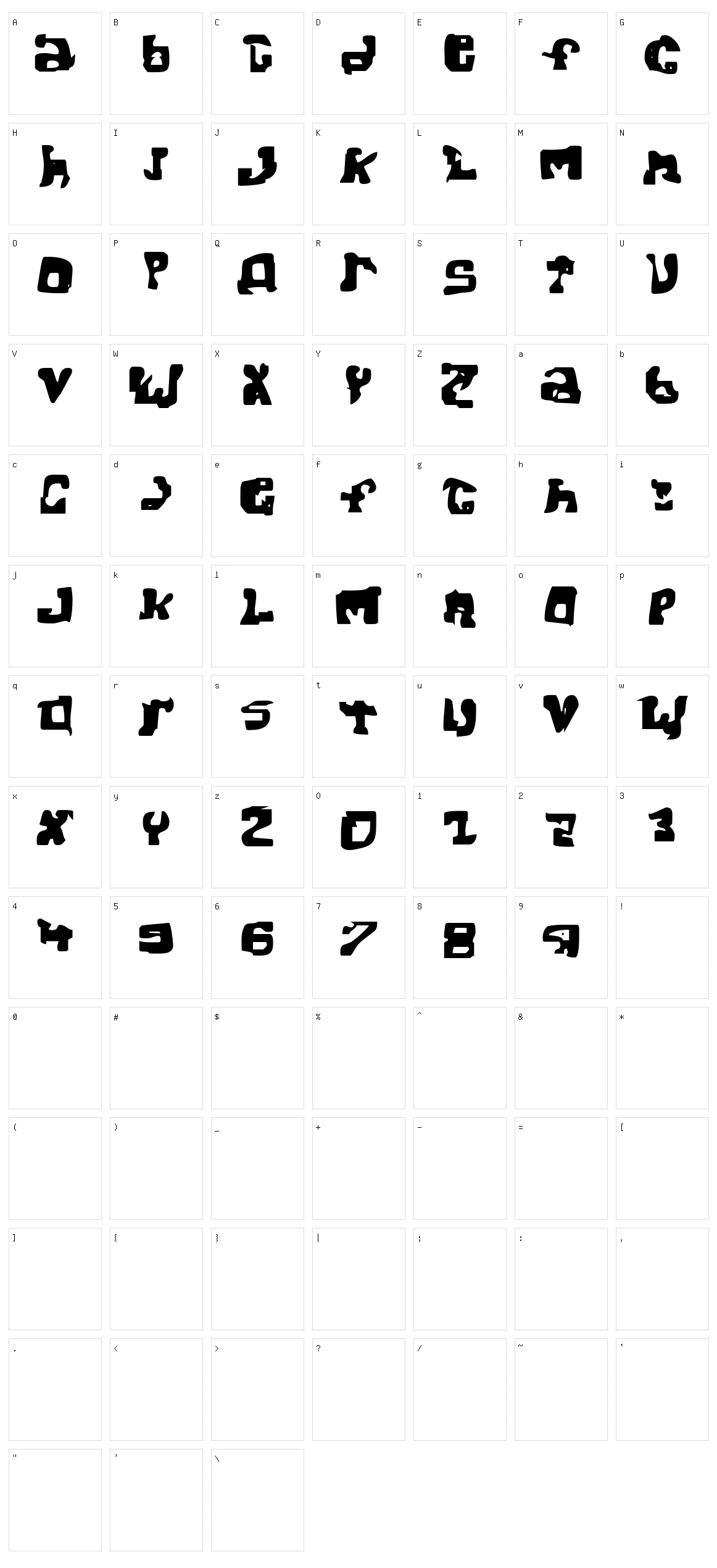 Jope Character Set