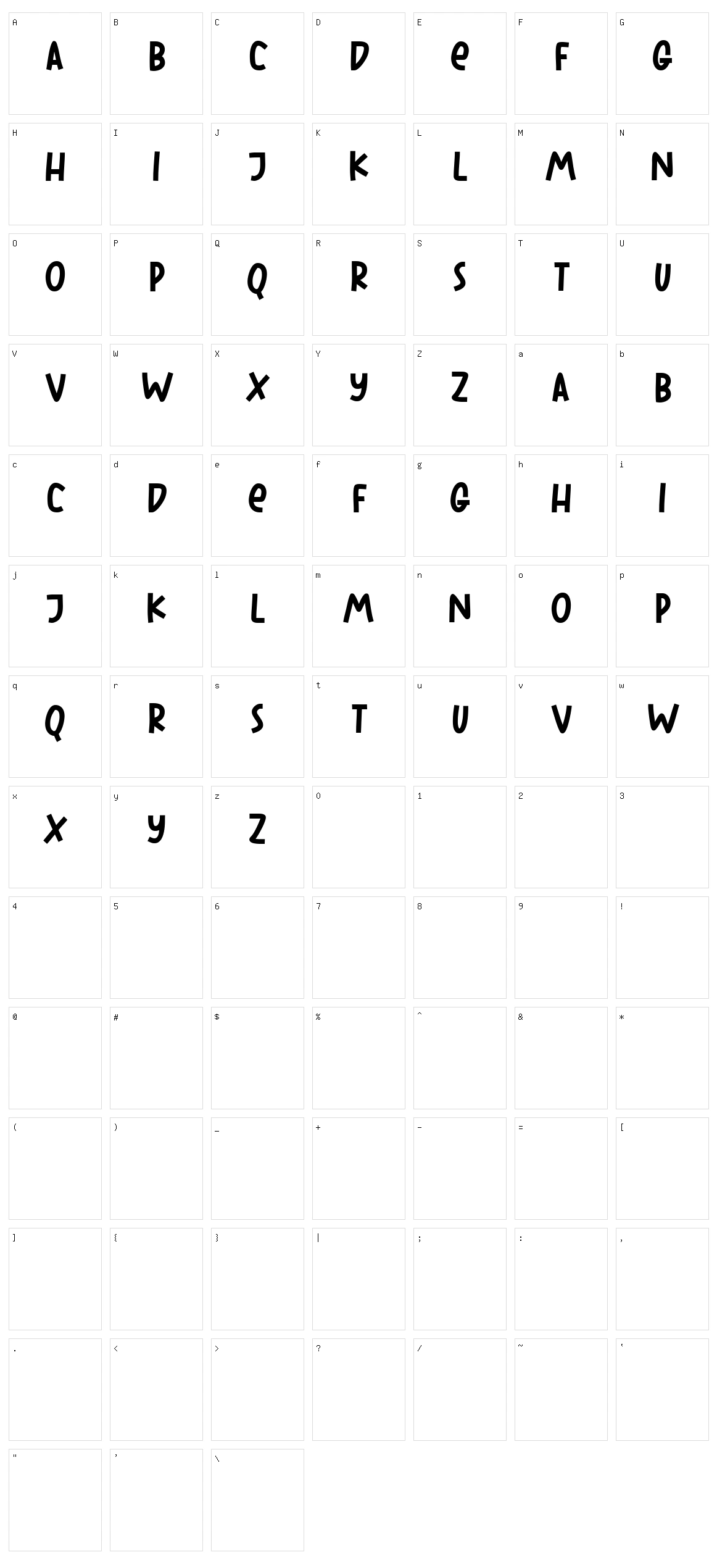 Joy Maker Character Set