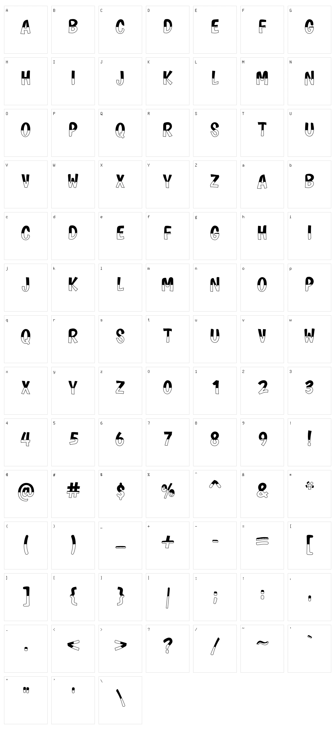 Junggle Character Set