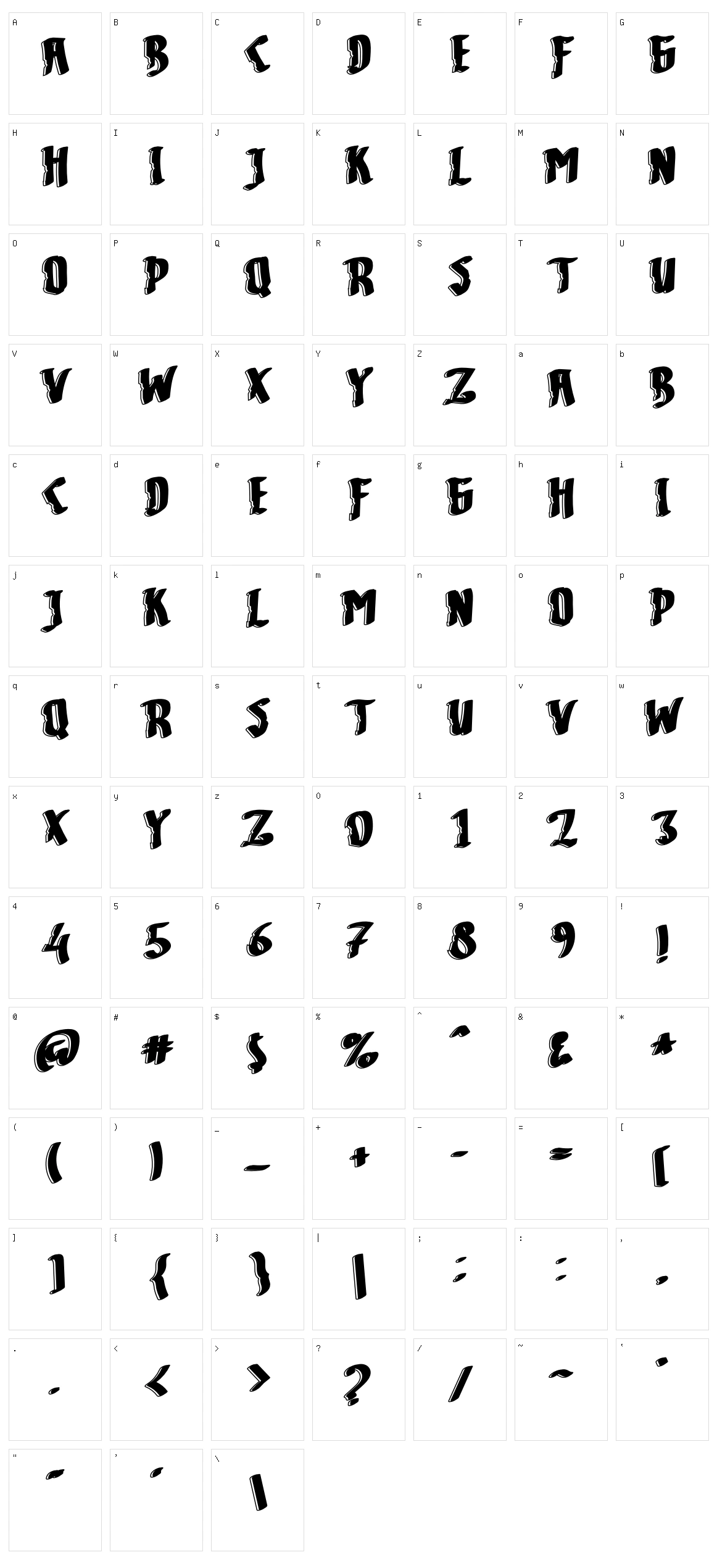 Ghosting Character Set