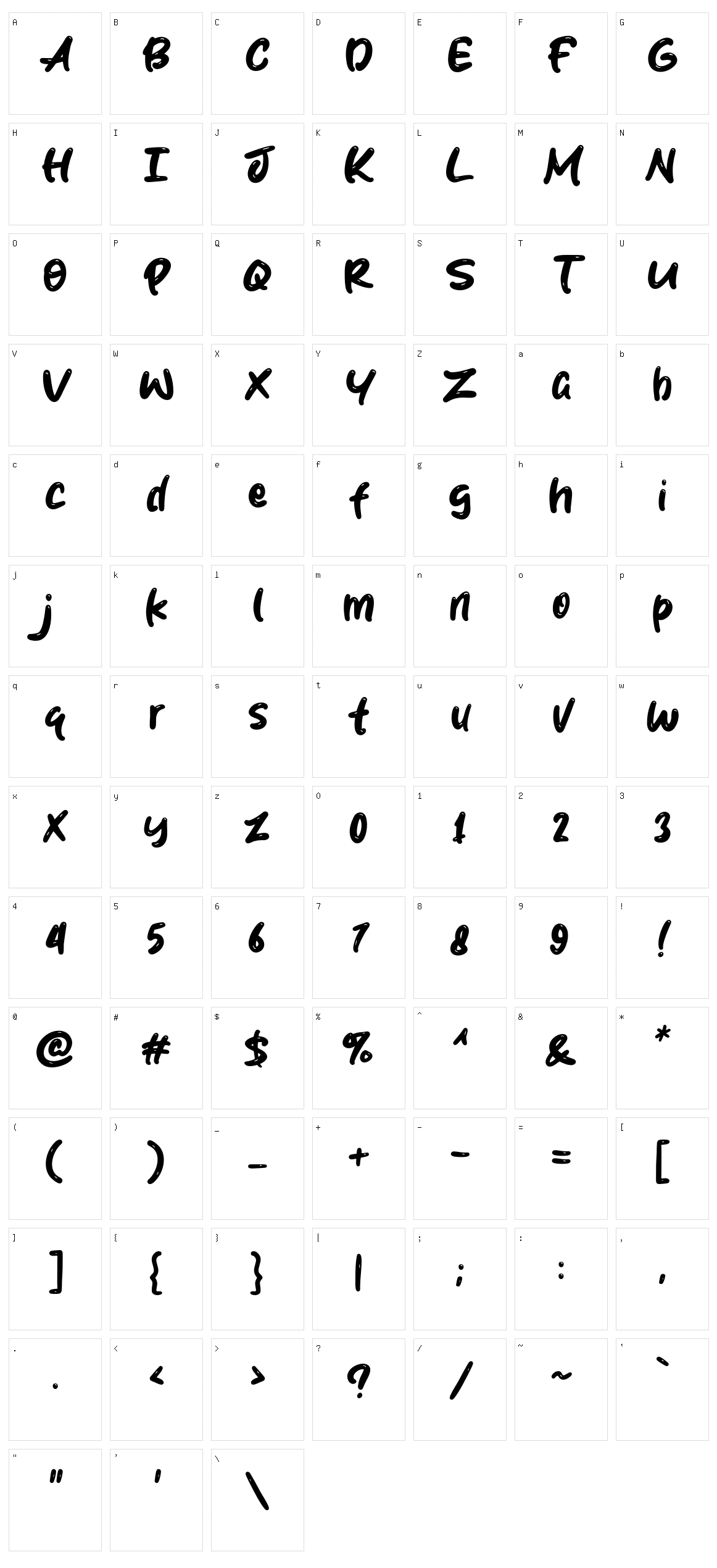 Juniory Character Set