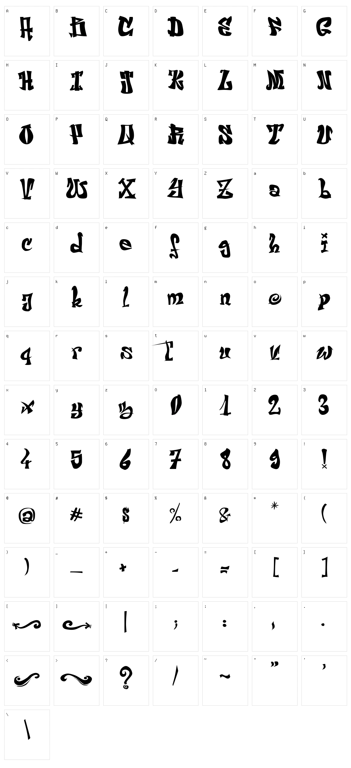 El&Font Character Set