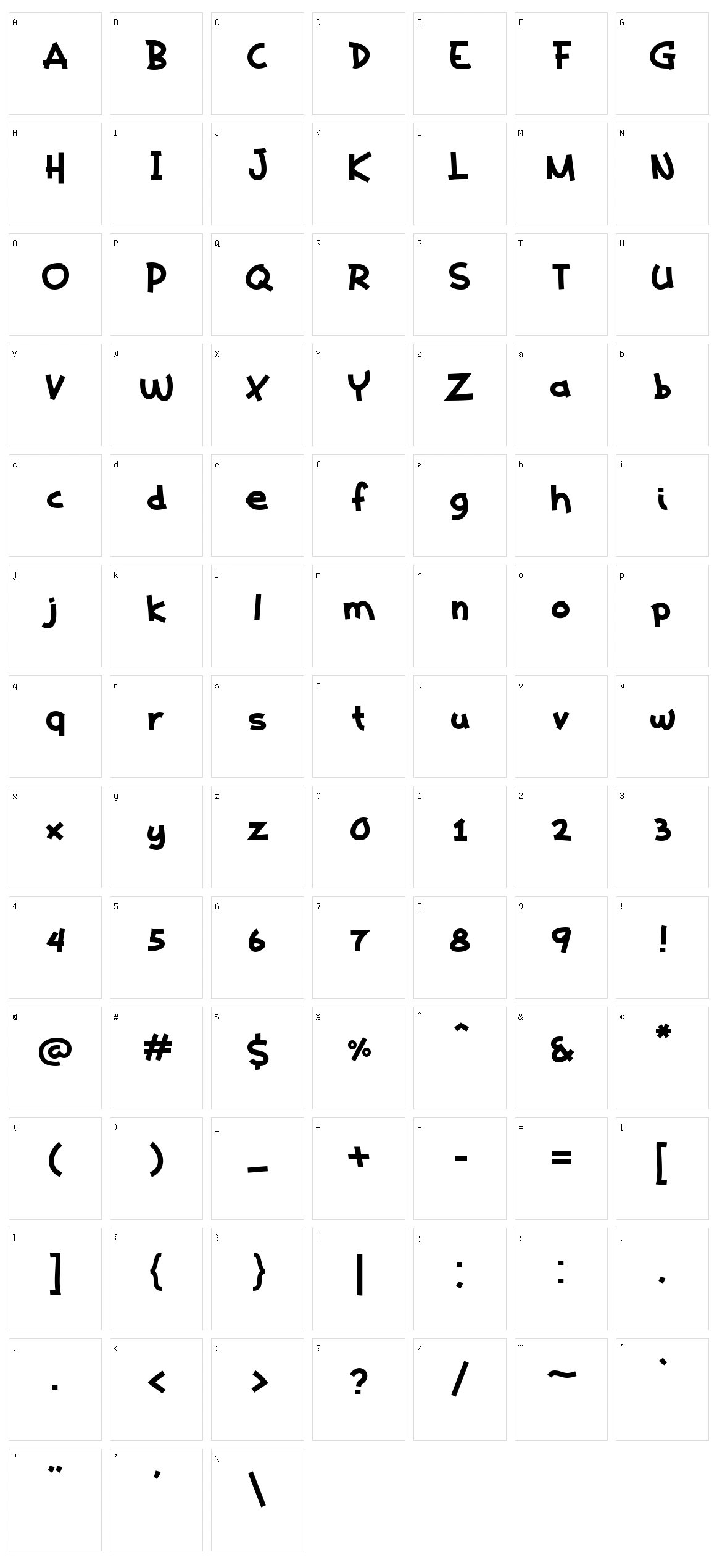 Kaeden Character Set