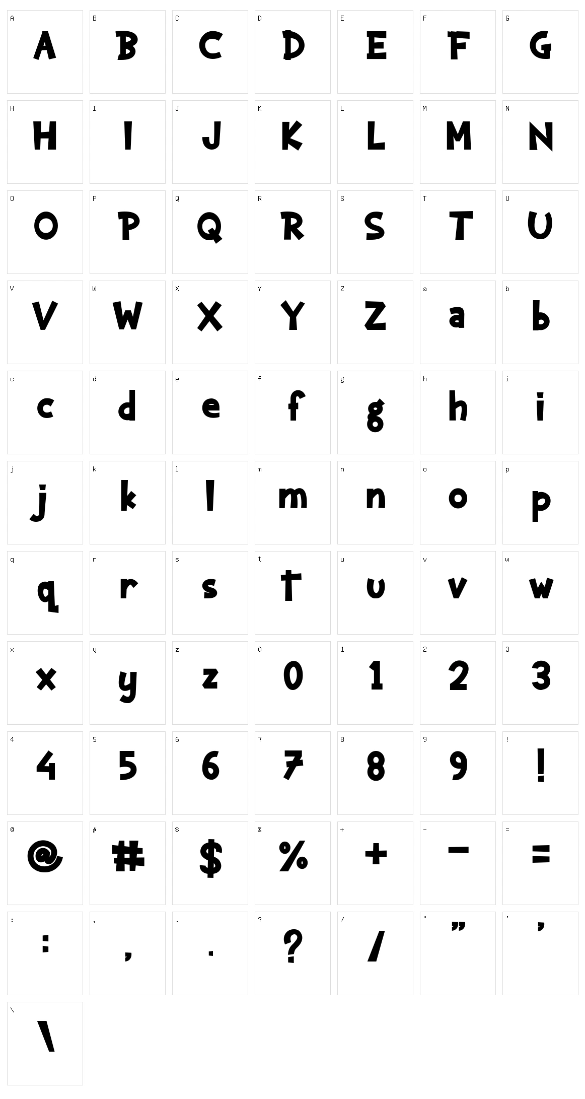 Kaharsa Character Set