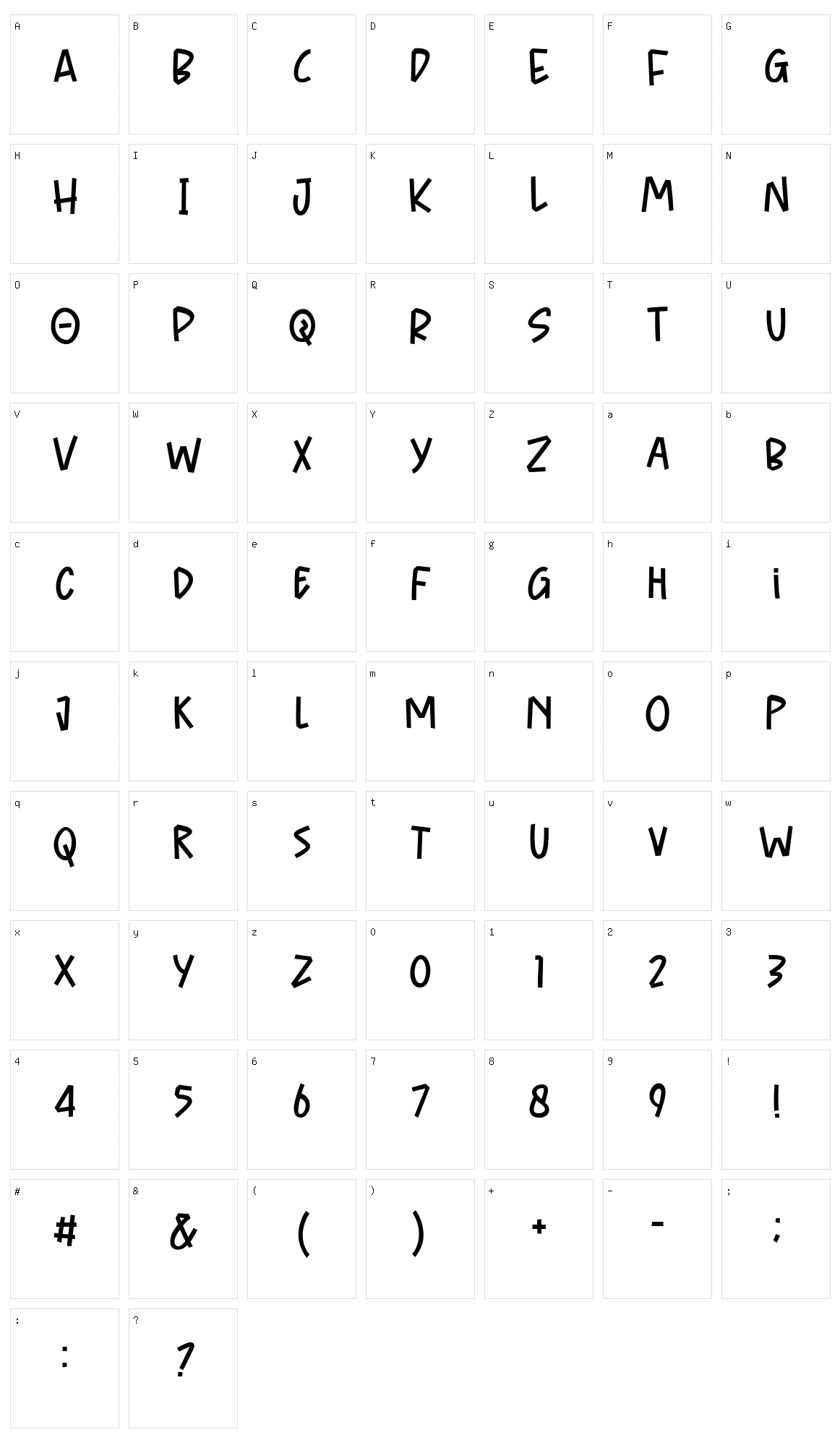 Kalemanja Character Set
