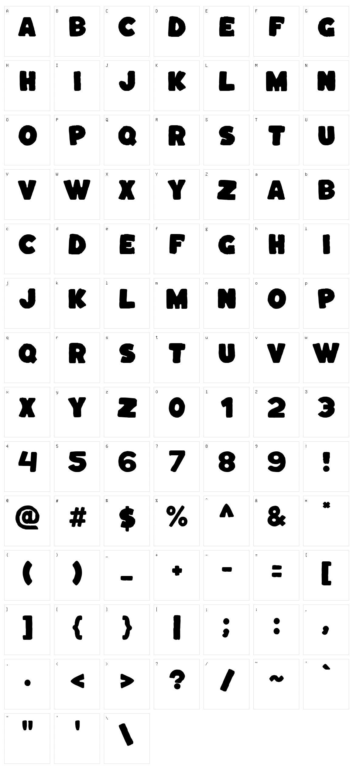 Kaph Character Set