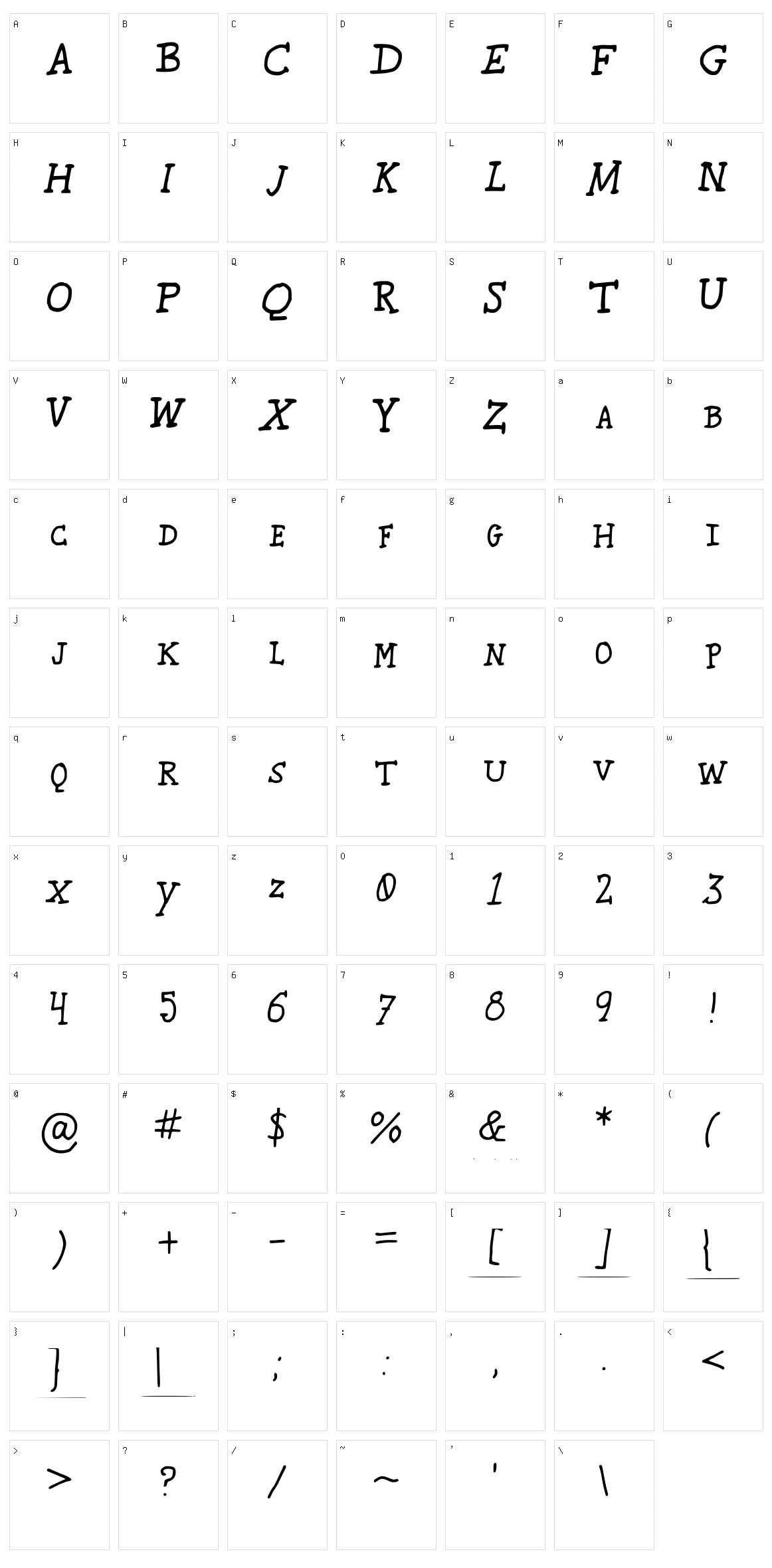 Karroo Smallcaps Character Set