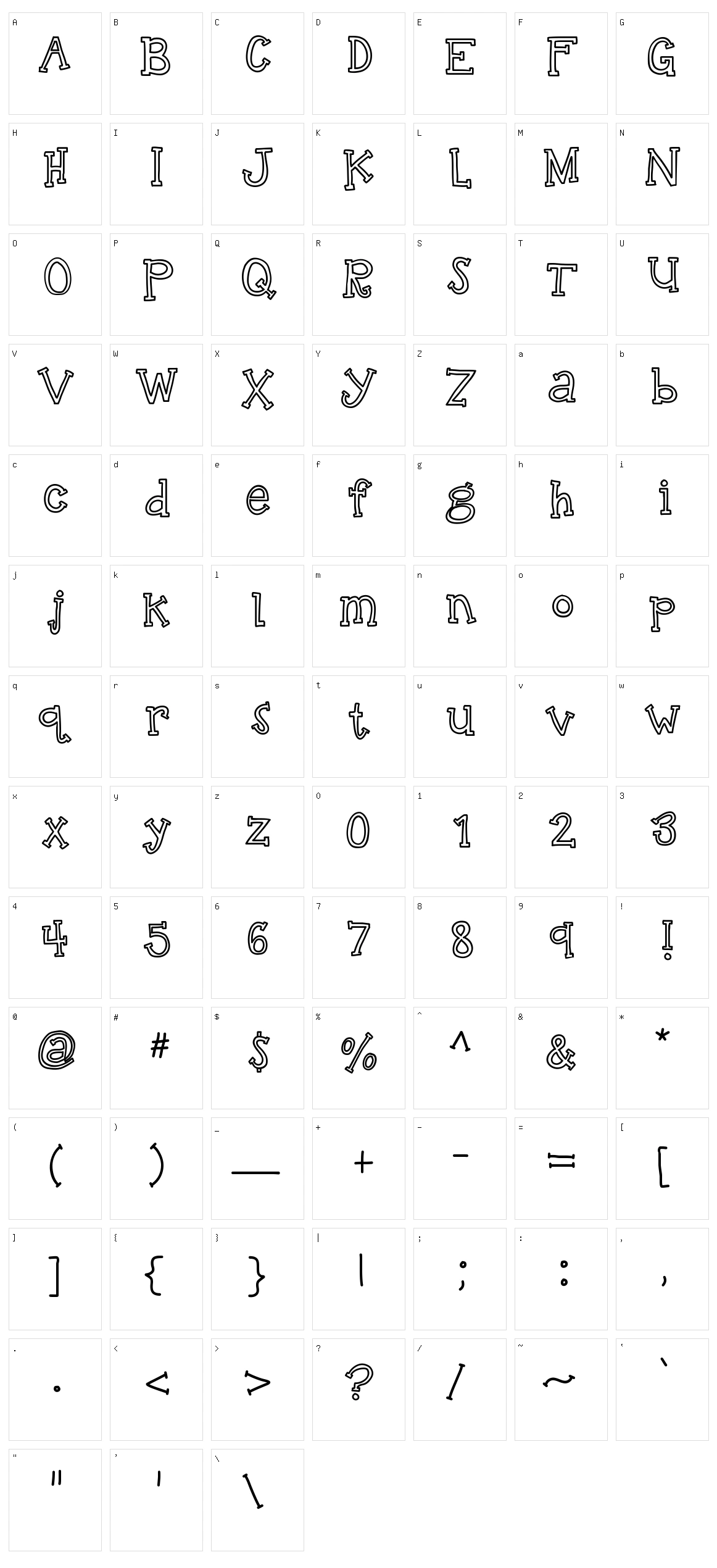 KB Talking Loudly Character Set