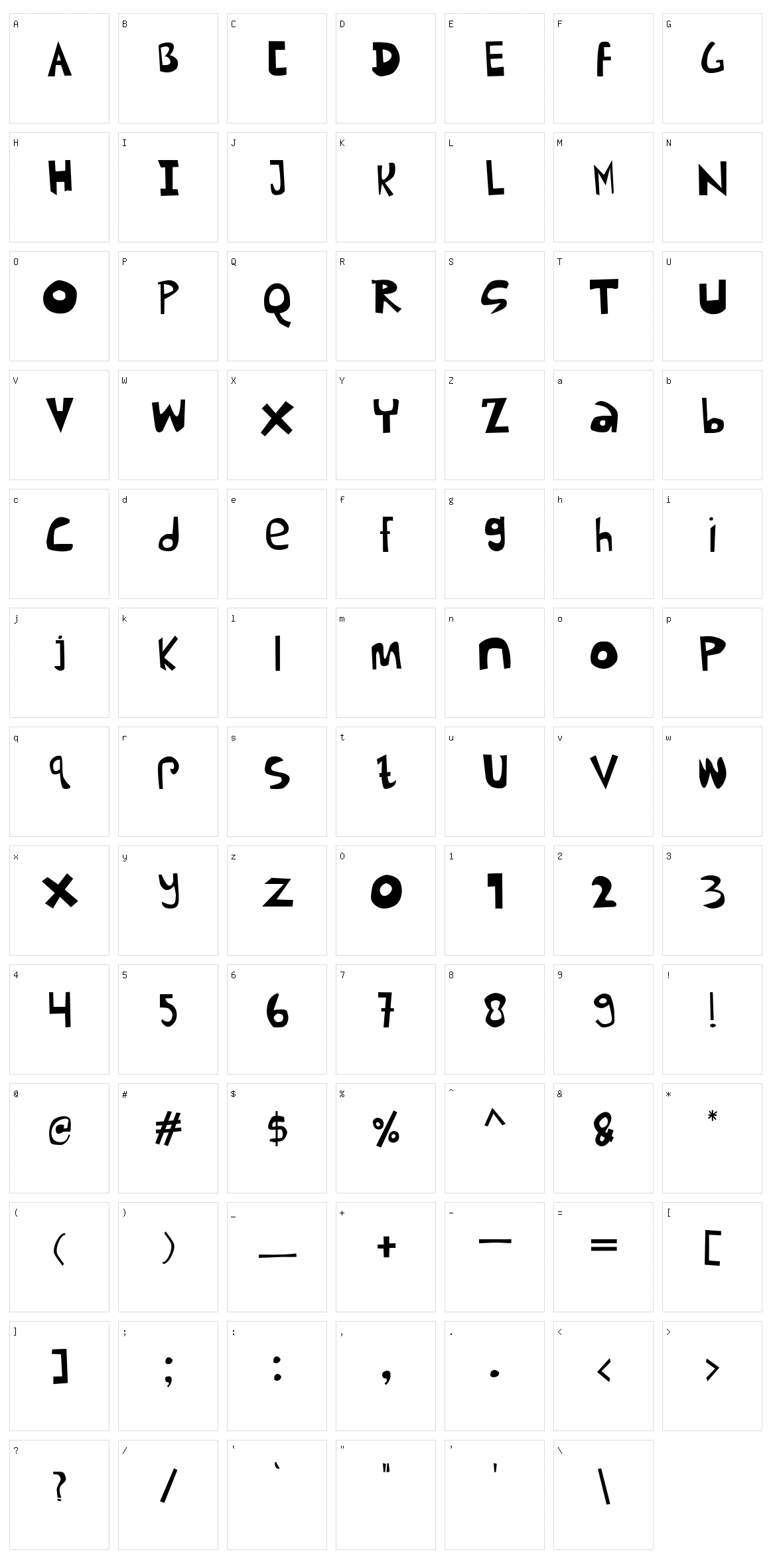 Kendrew Character Set