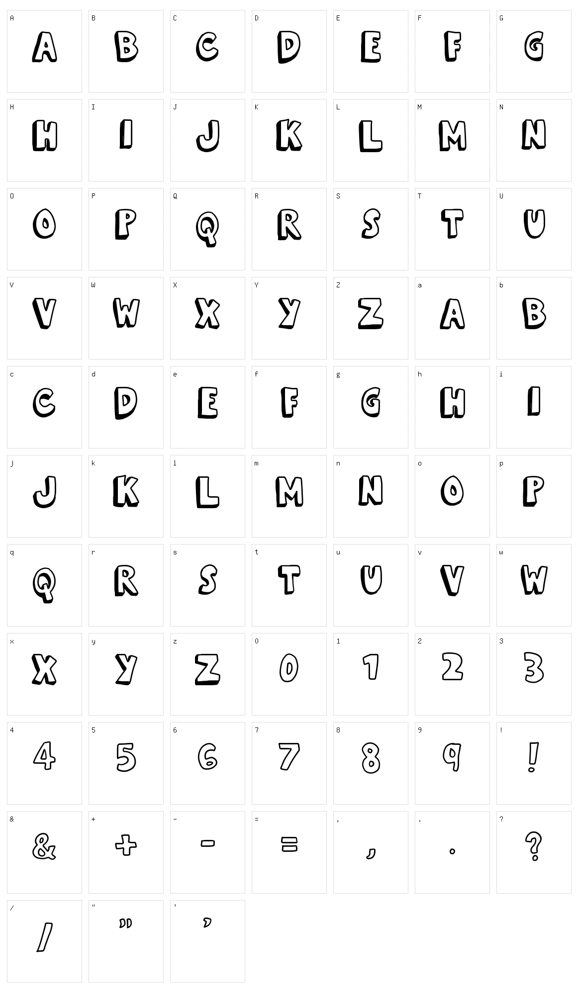 Kevin Eleven Character Set