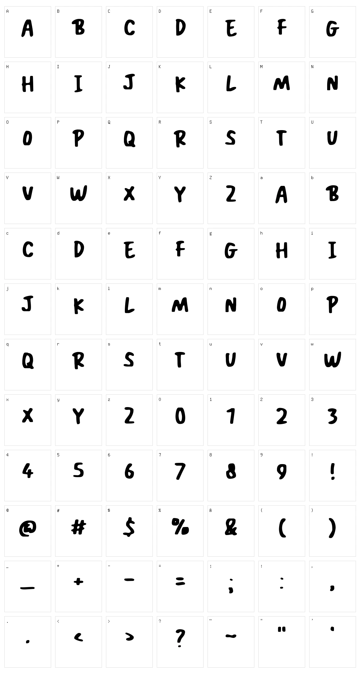 Kickout Character Set