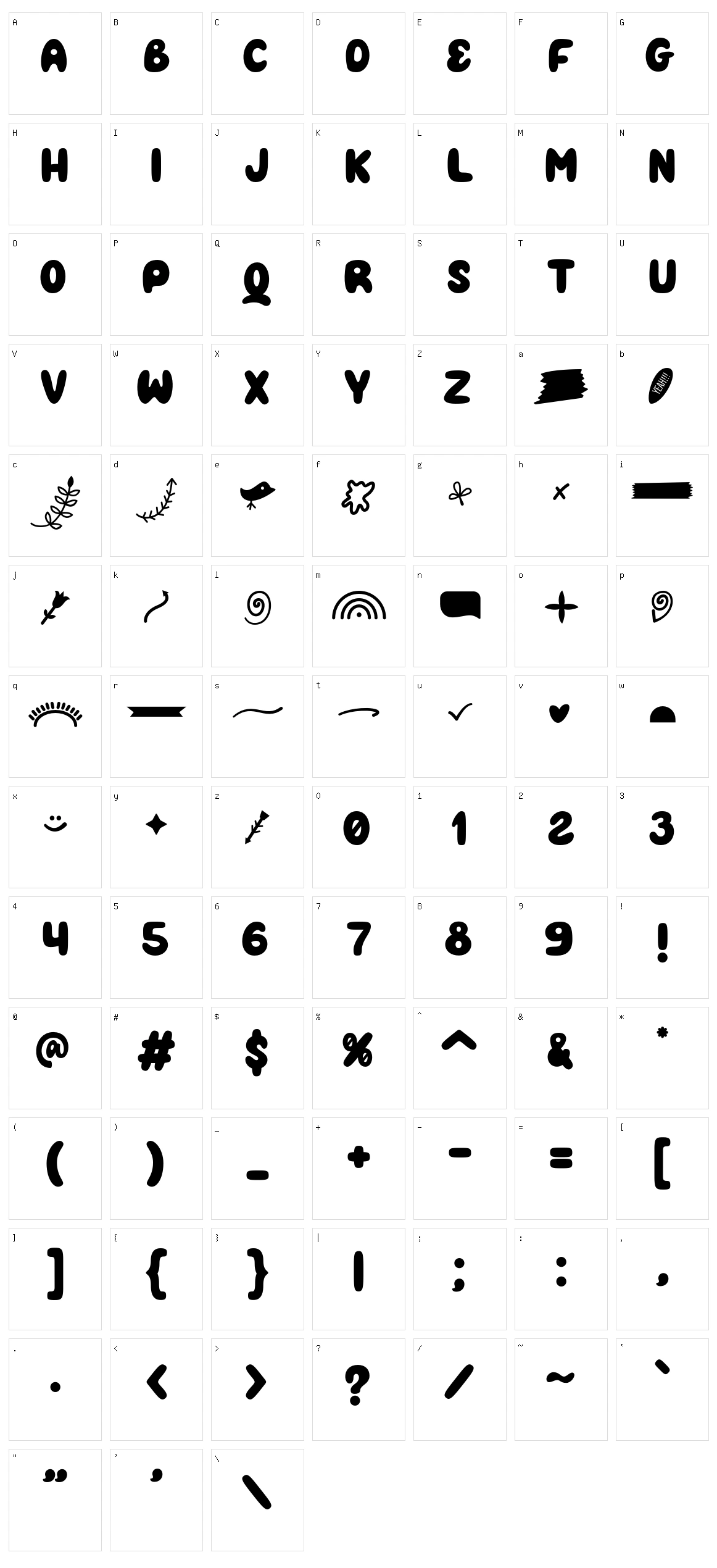 Kidmans Character Set