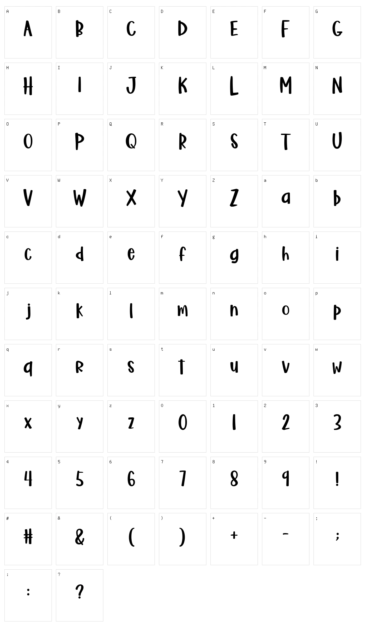 Kidstation Character Set
