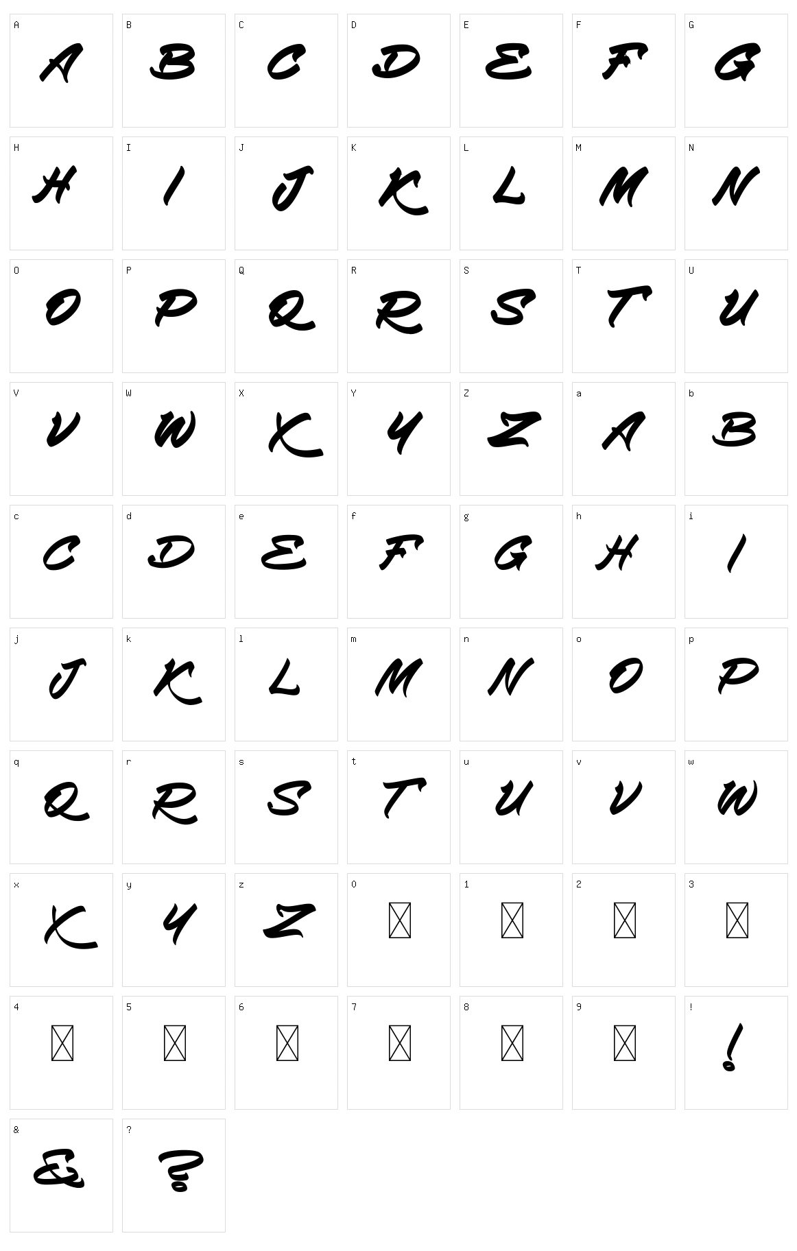 Empire Samgor Character Set