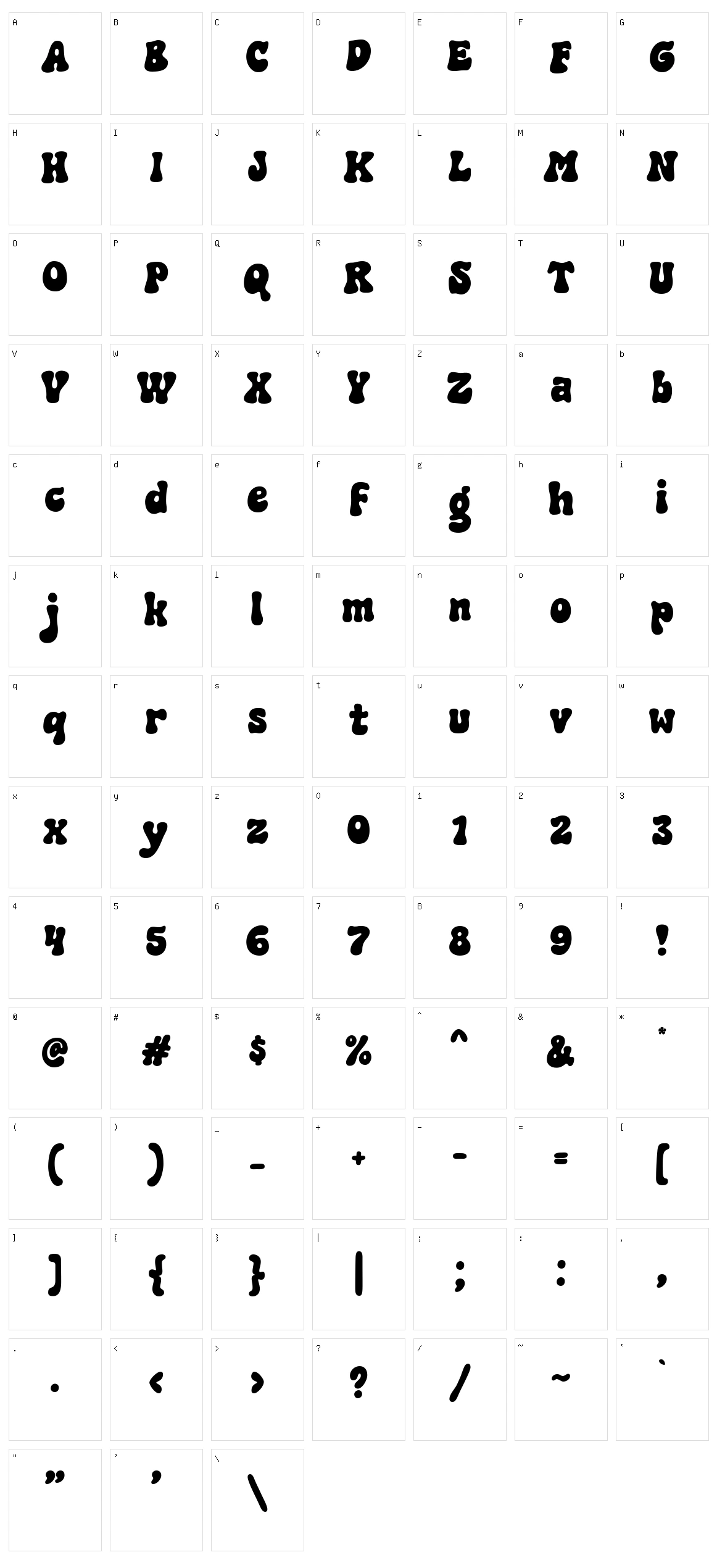 Kinder Stone Character Set