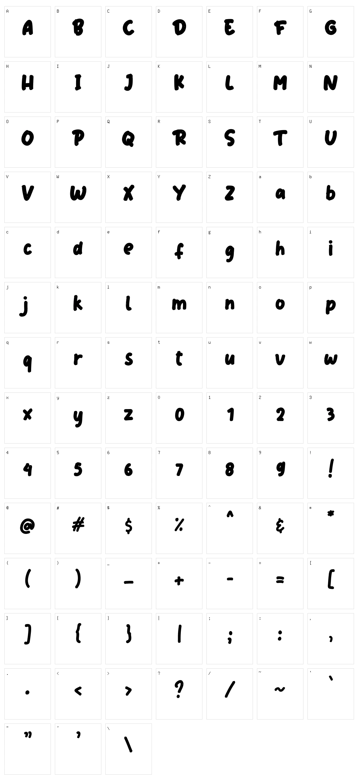 Kinderland Character Set