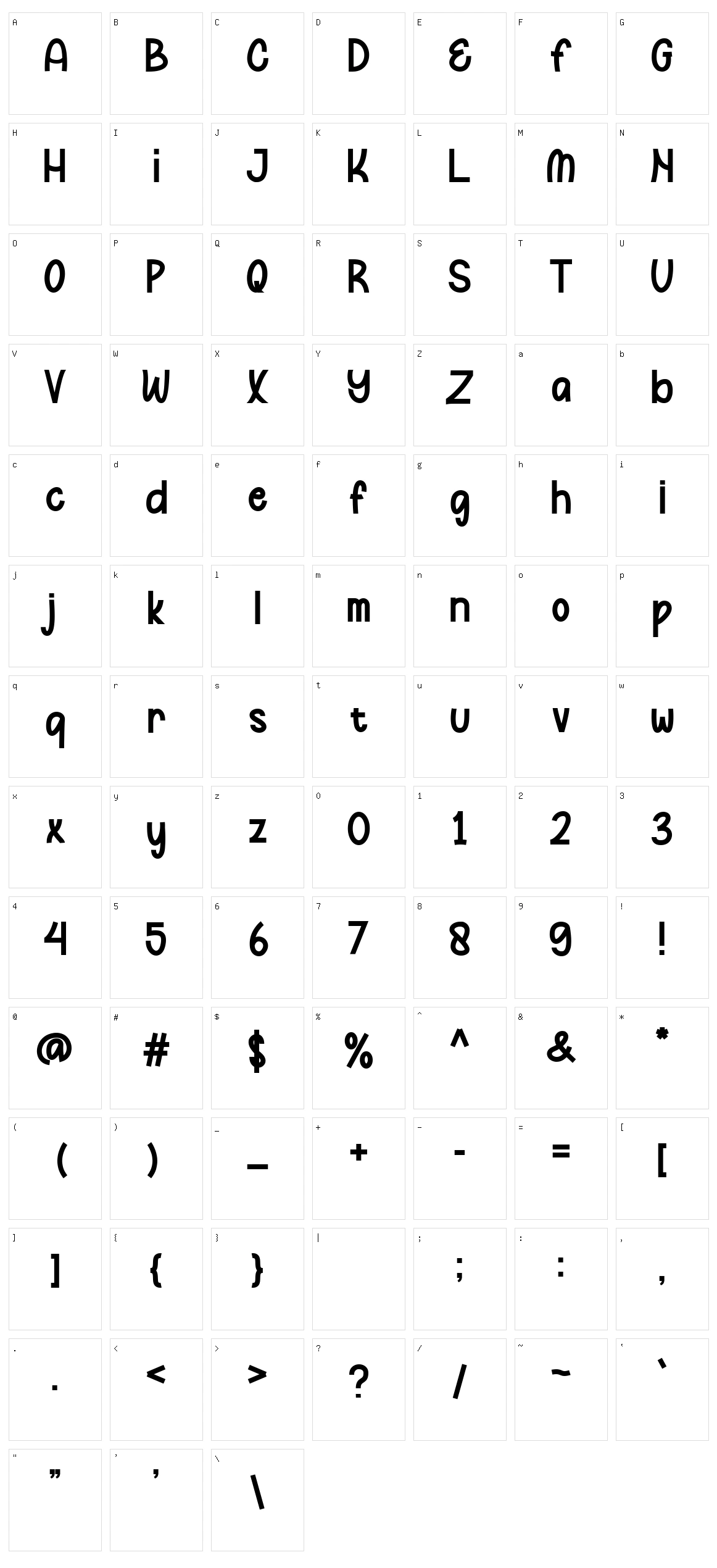 King Eider Character Set