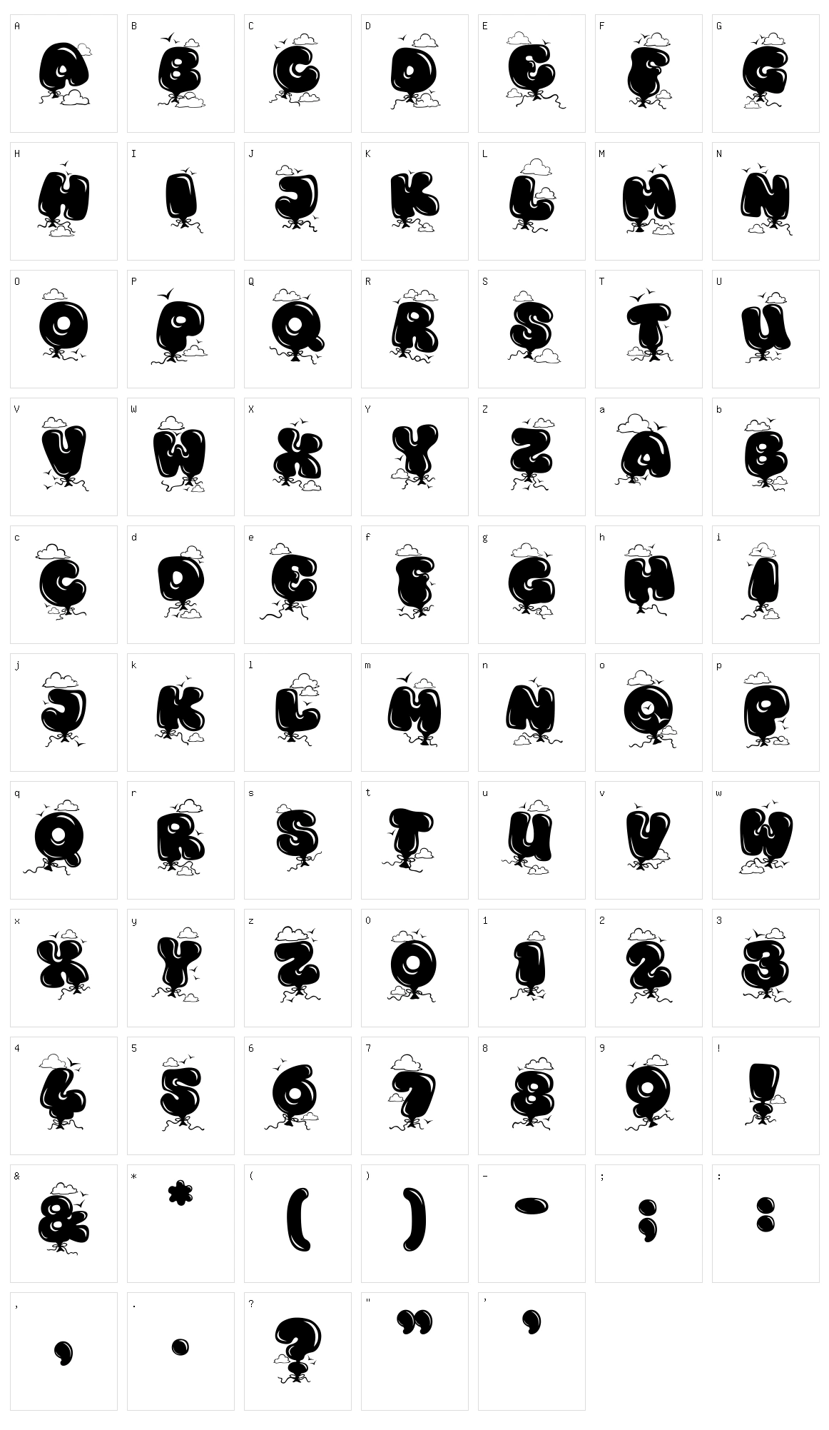 Kingthings Bloone! Character Set
